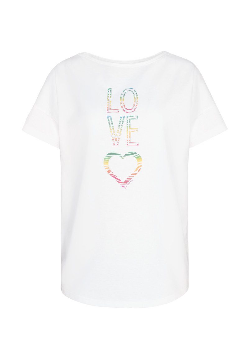 Trigema T-shirt TRIGEMA oversized T-shirt met kleurrijke printmotieven (1-delig)