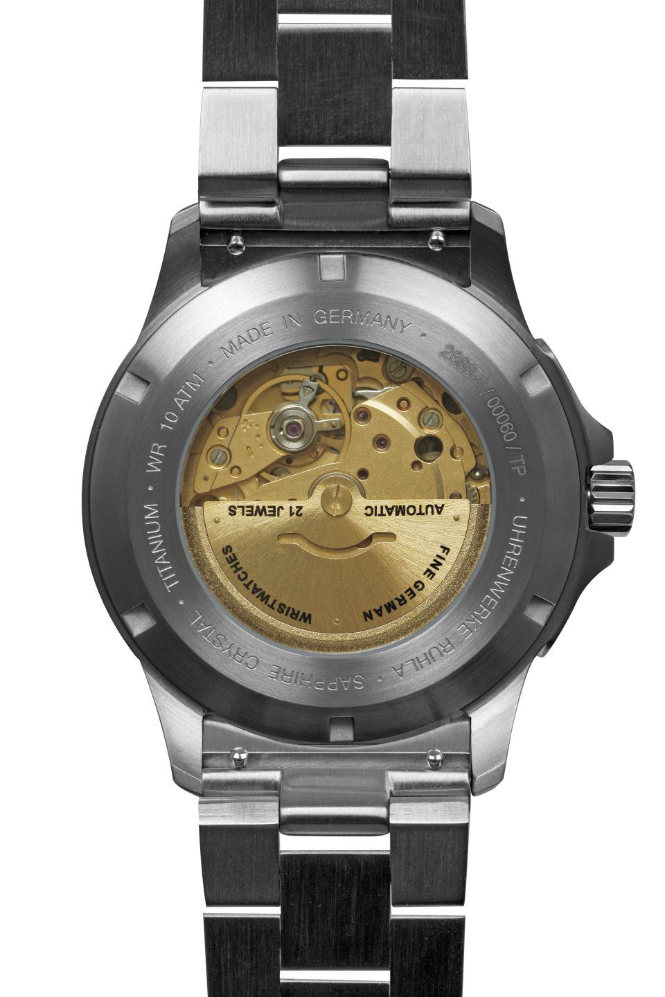bauhaus Automatisch horloge Bauhaus aviation Horloge, herenhorloge, titanium, datum, saffierglas, Made in Germany
