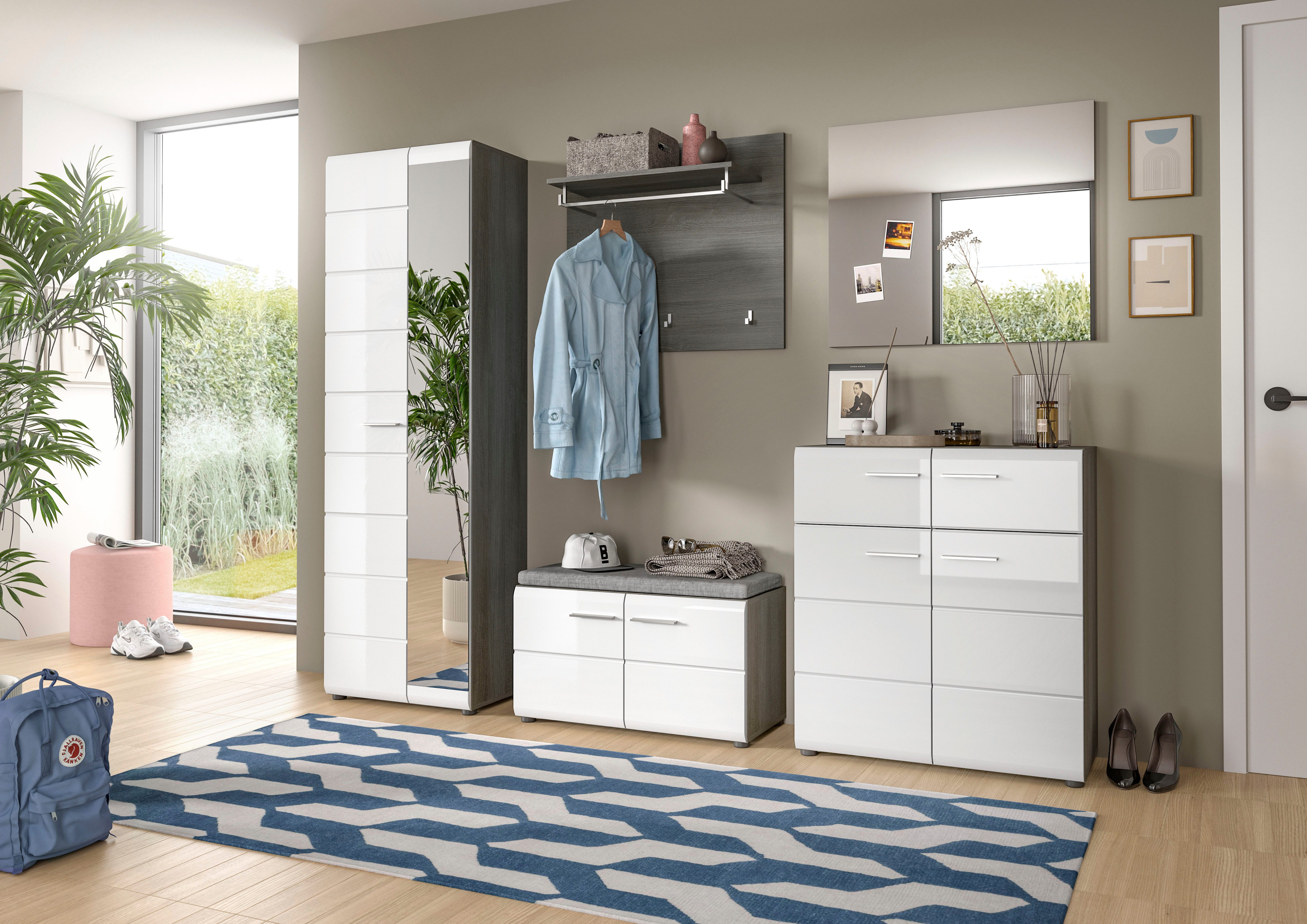 INOSIGN Schoenenkast Rumba, Breedte 80 cm, Hoogglans Front, 2 deuren, 4 legplanken,