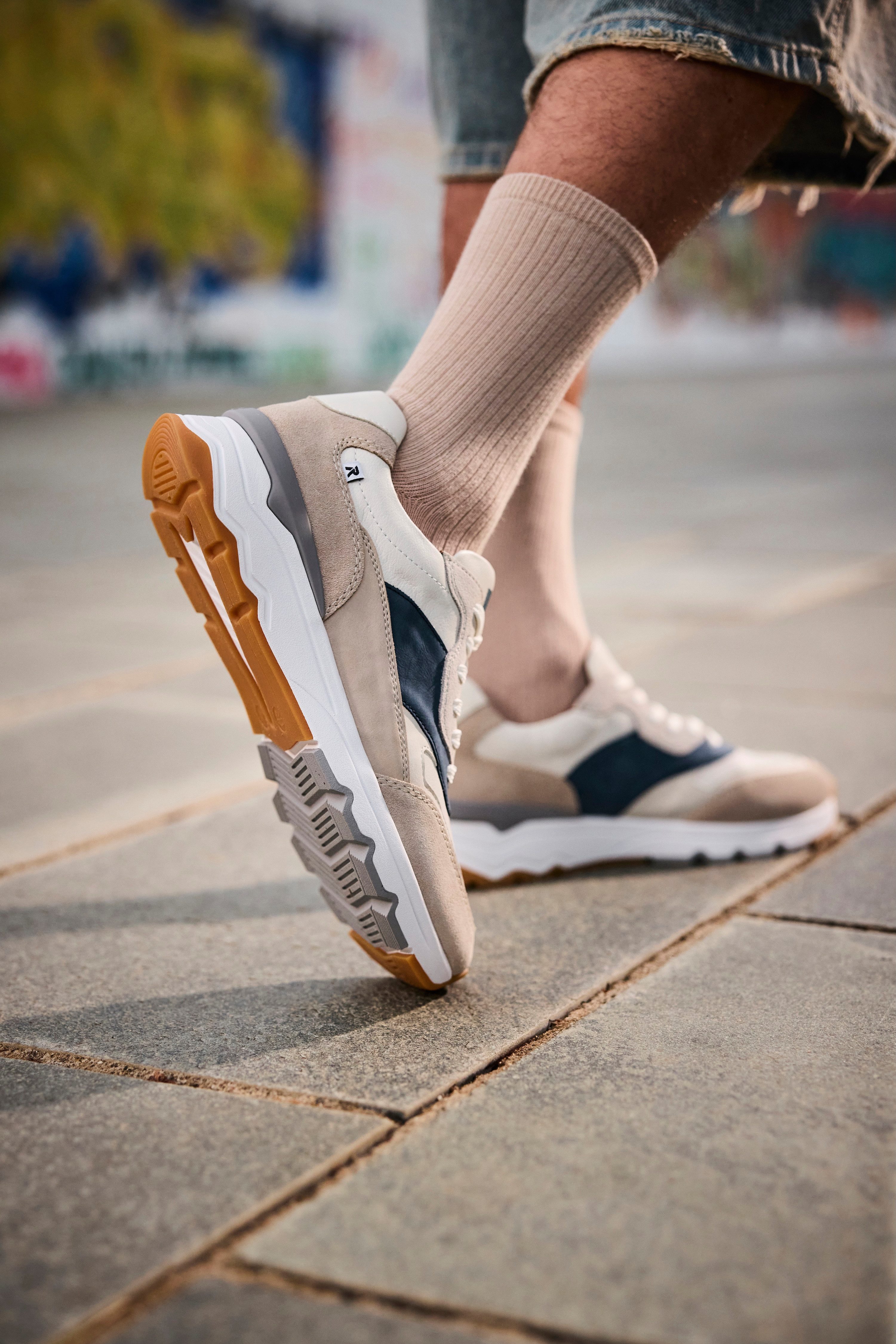RIEKER Sport Sneakers veterschoen, lage schoen, vrijetijdsschoen met schachtversteviging