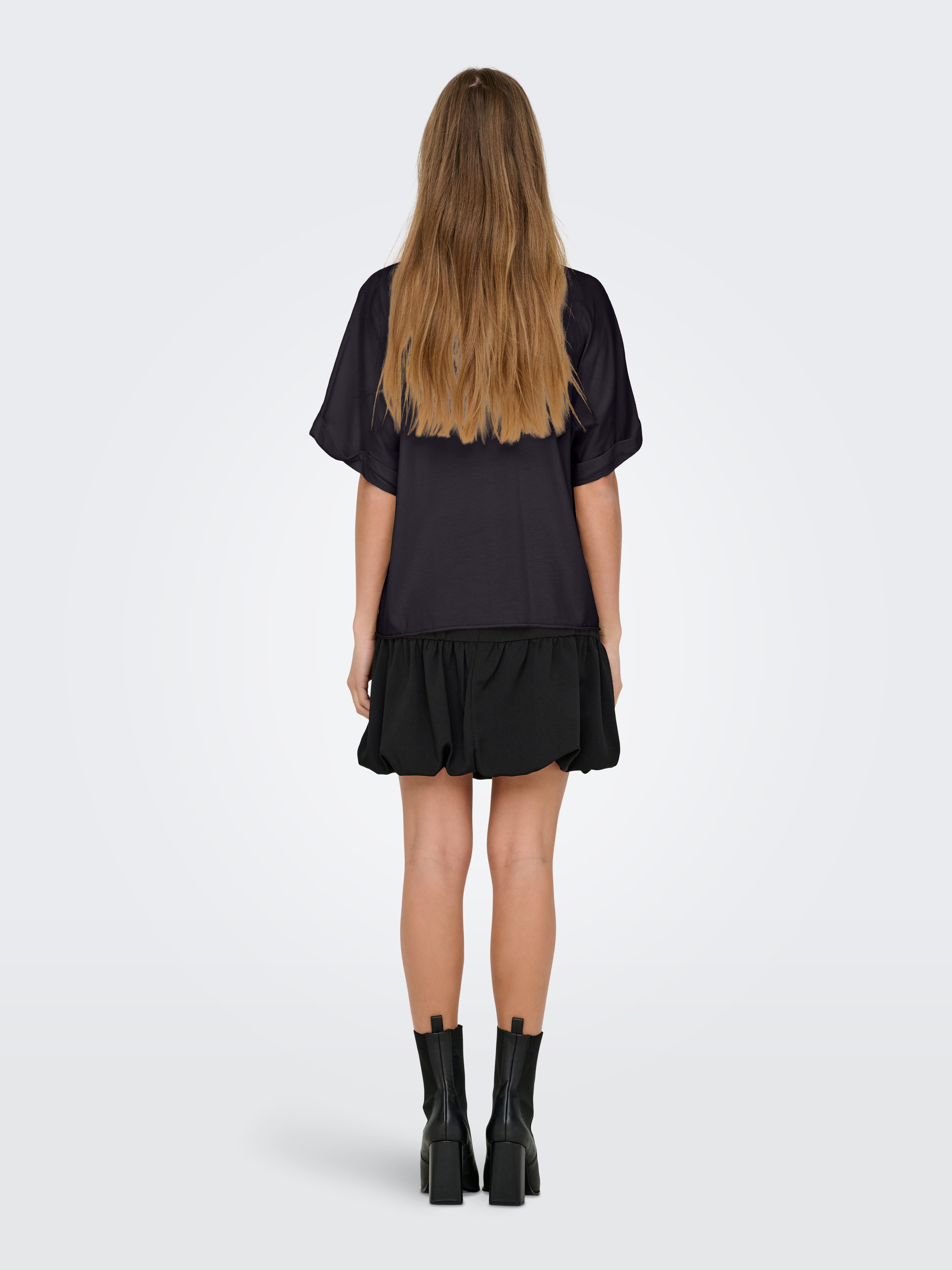 Only Shirt met korte mouwen ONLLUCY LIFE S/S LEO TOP CS JRS