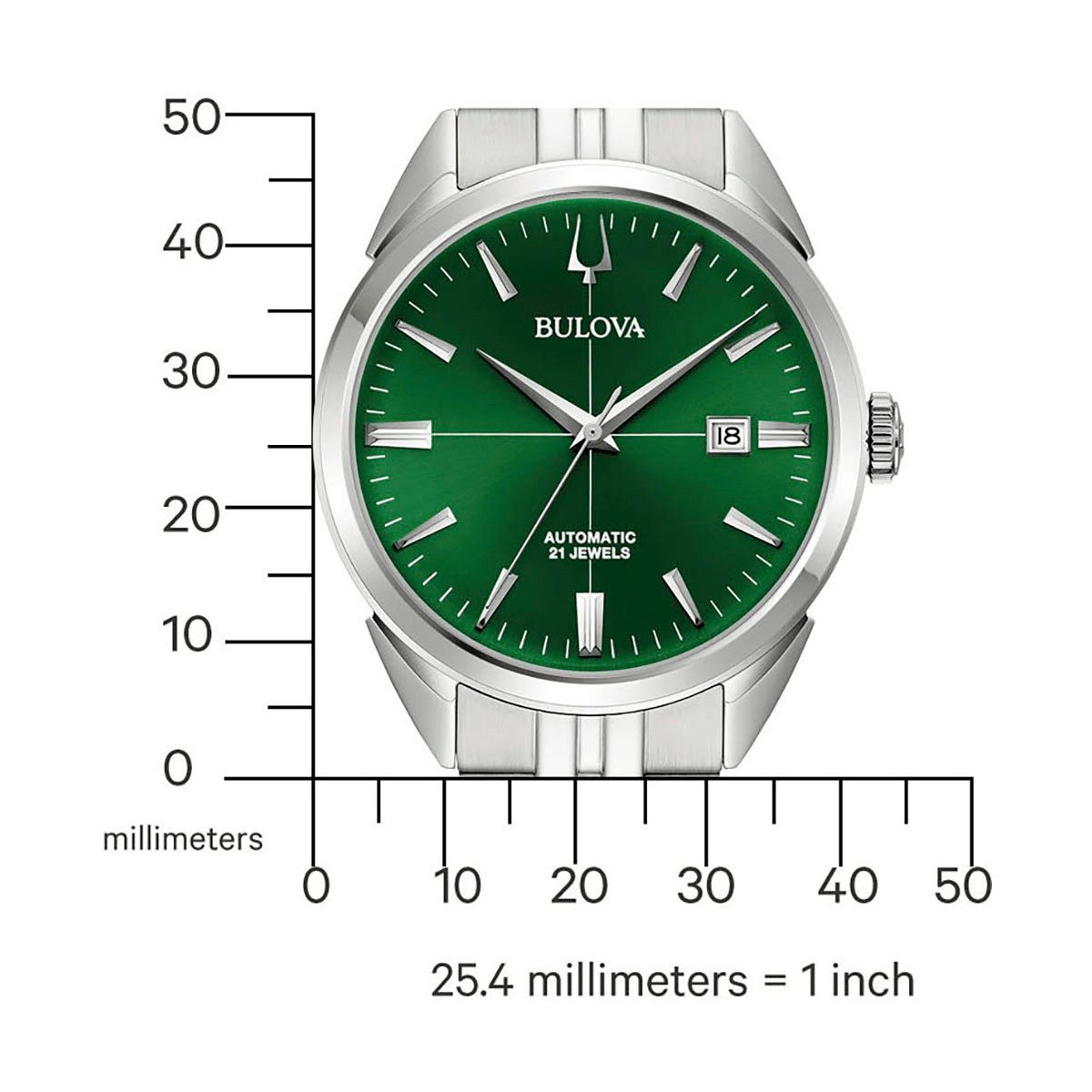 Bulova Automatisch horloge 96B422 Polshorloge, herenhorloge, dameshorloge, roestvrijstalen band, saffierglas