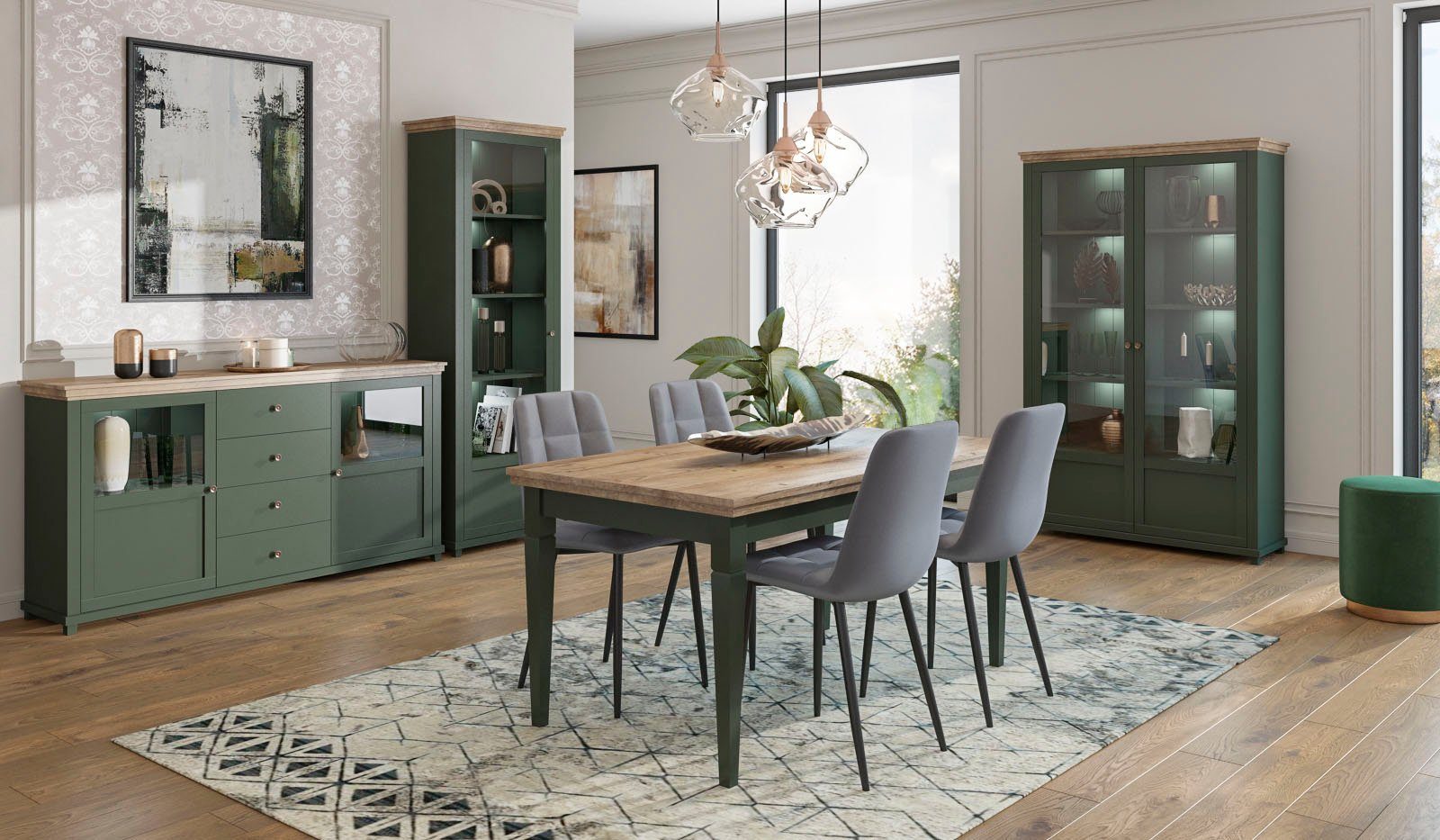 Home affaire Vitrinekast Evora 200 x 126 cm