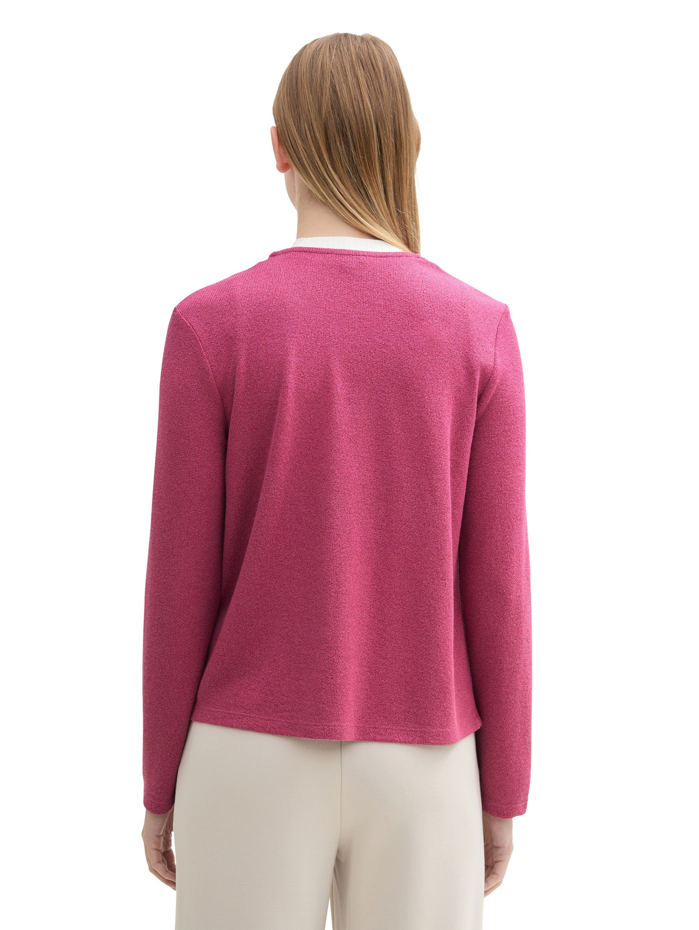 Tom Tailor Cardigan open aan de voorkant en kraagloos