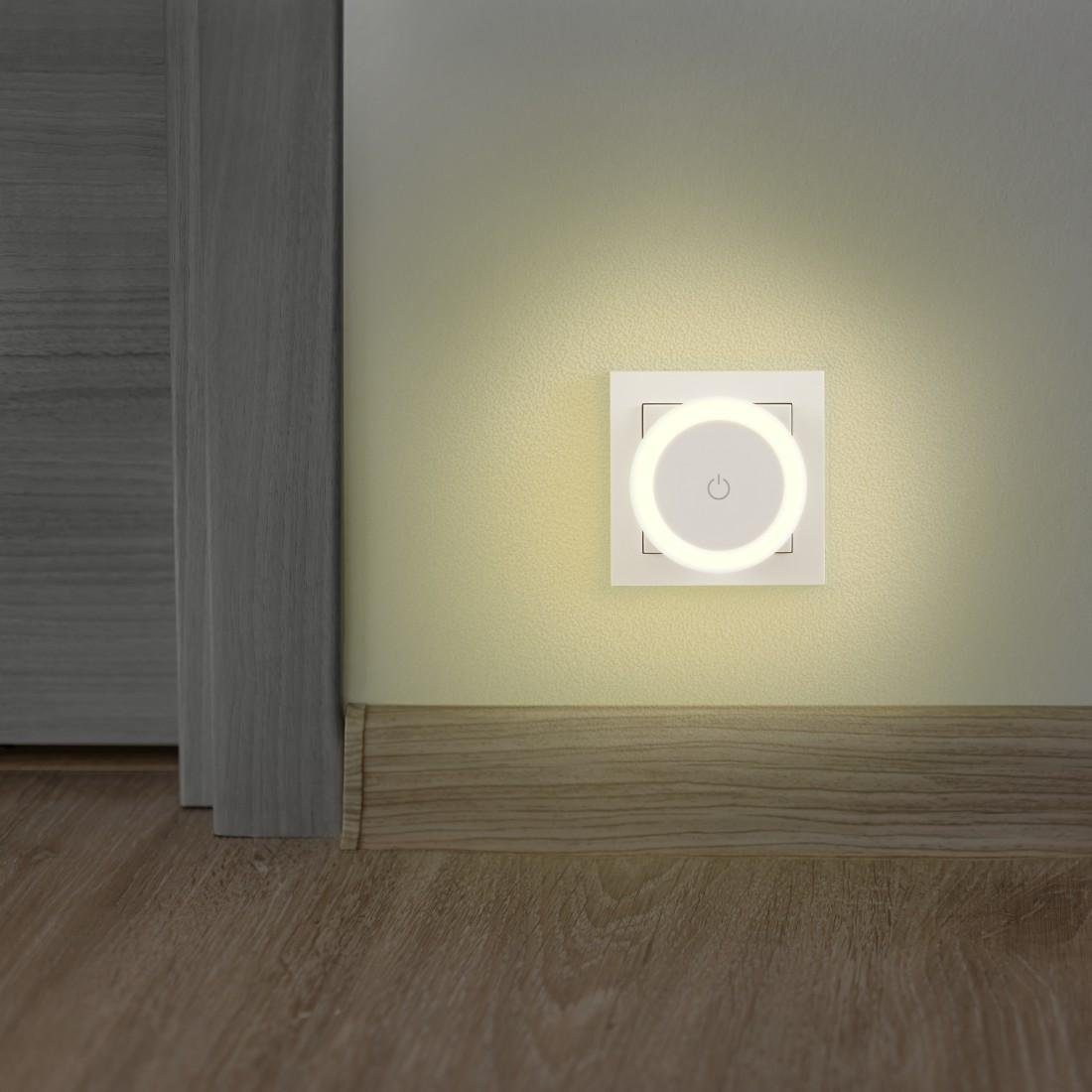 Hama Led-nachtlampje Nachtlamp stopcontact met touch sensor, warm wit, energiebesparend