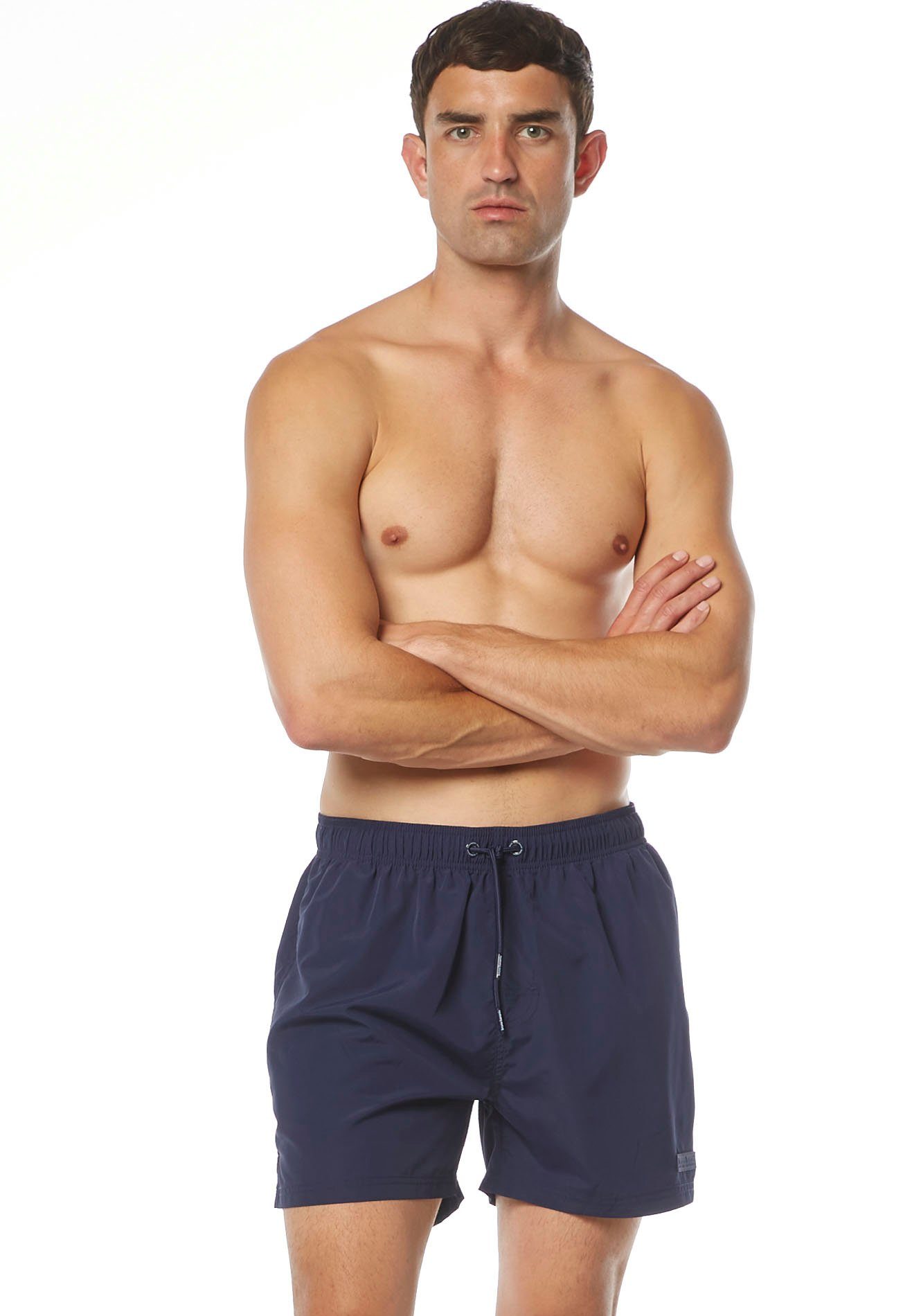 Bruno Banani Zwemshort Boxer Wave Line 2.0 Swim met tunnel-elastische tailleband