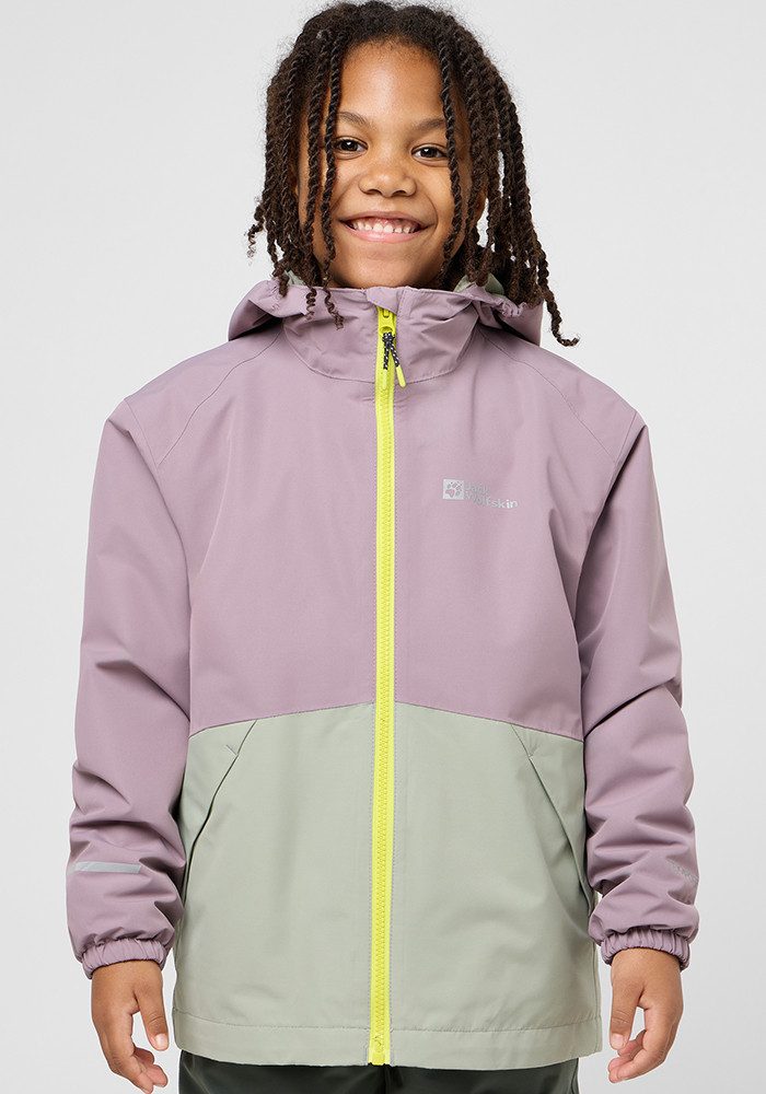 Jack Wolfskin Functioneel 3-in-1-jack ICELAND 3IN1 JACKET K kinderen jassen maat 116 paars