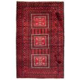 morgenland wollen kleed belutsch medaillon rosso 217 x 121 cm handgeknoopt rood