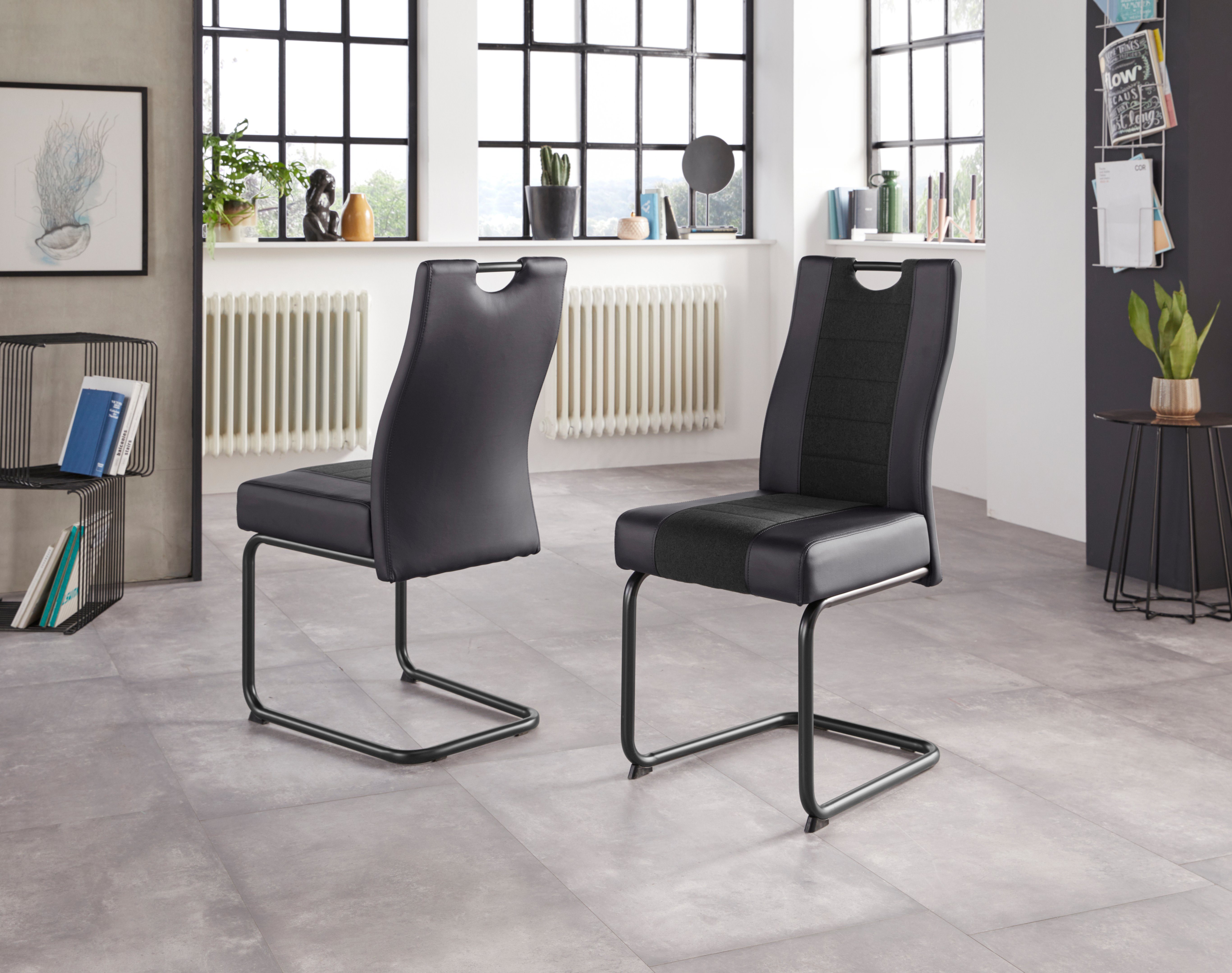 HELA Eetkamerstoel Erika S 2 of 4 stuks, comfortabele bekleding met binnenvering, sledestoel (set)