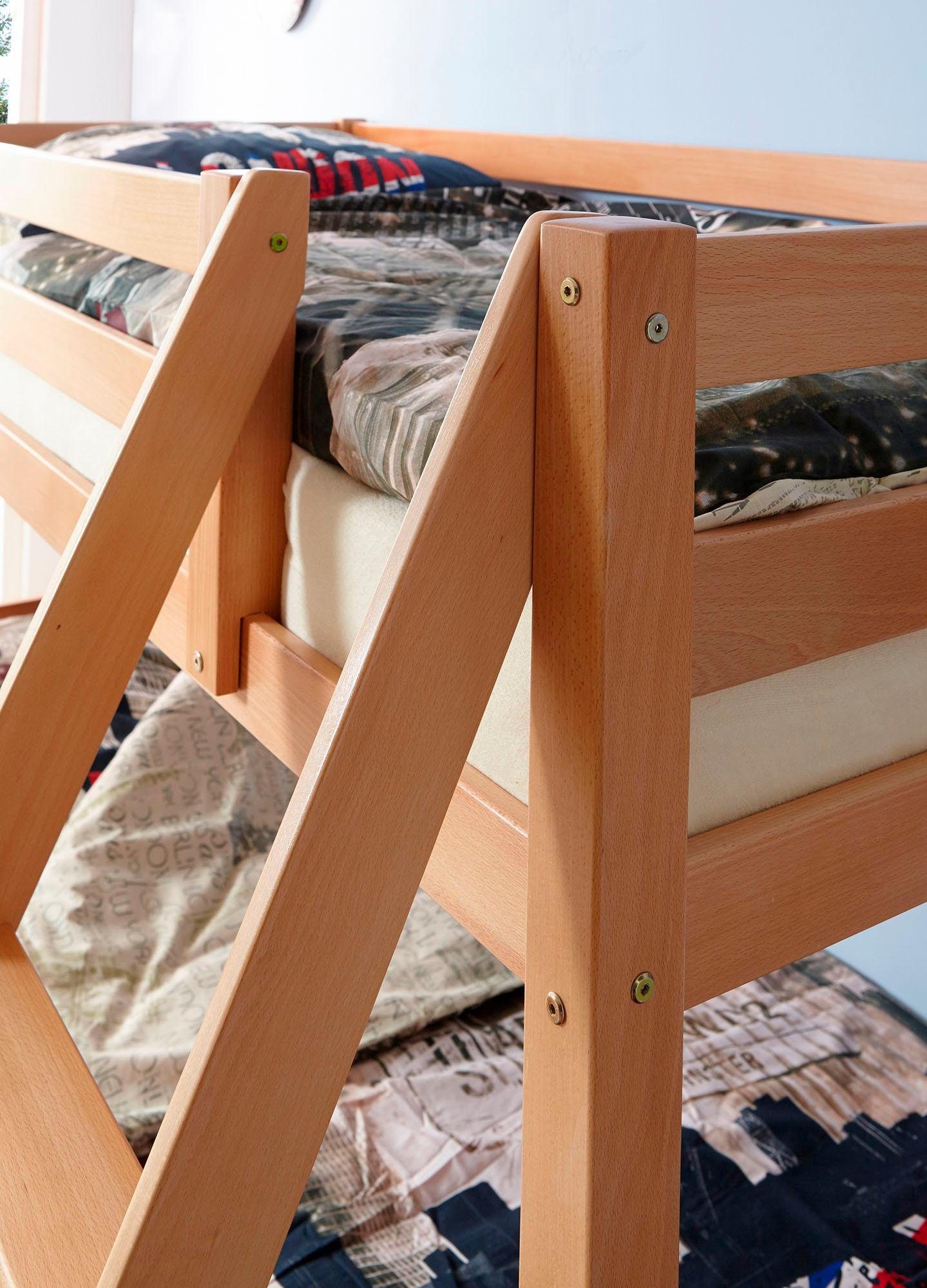 Ticaa Stapelbed Maxim met rolbodem, beuken