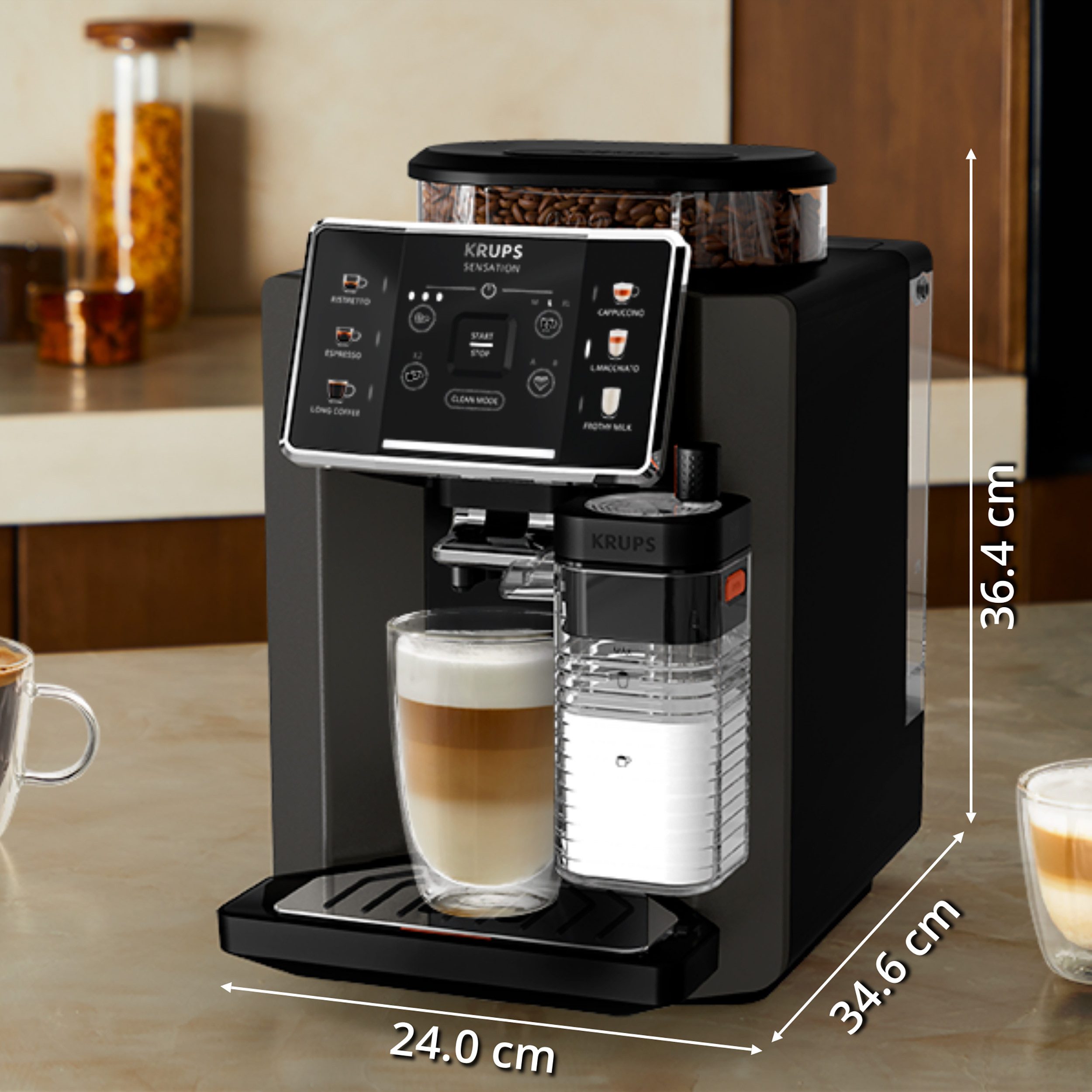 Krups Volautomatisch koffiezetapparaat EA9128D Sensation Milk