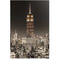 reinders! poster new york empire state building gold (1 stuk) zwart
