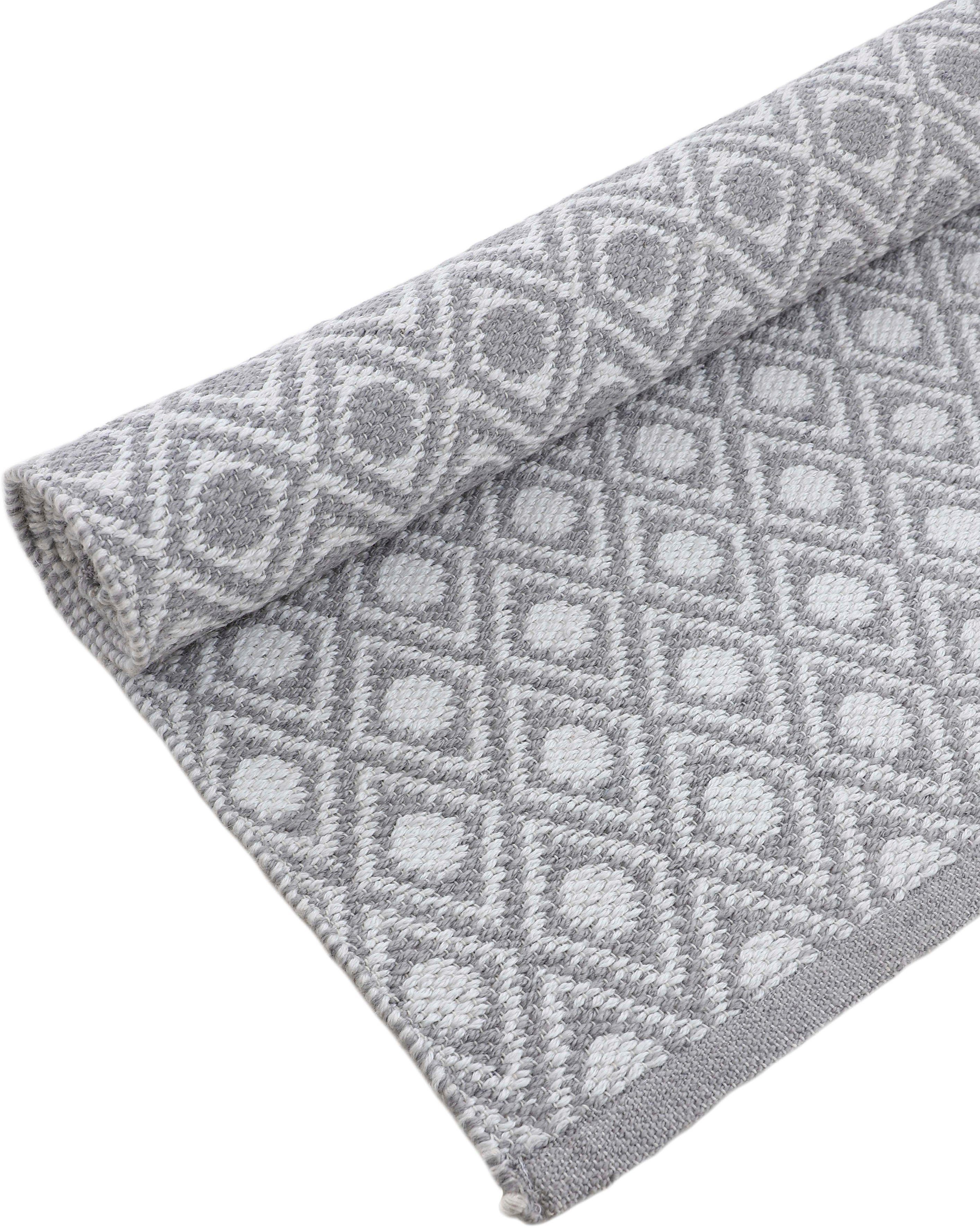 carpetfine Vloerkleed Frida 201 Omkeerbaar tapijt, 100% gerecycled materiaal (PET), vlakweefsel, sisal uitstraling