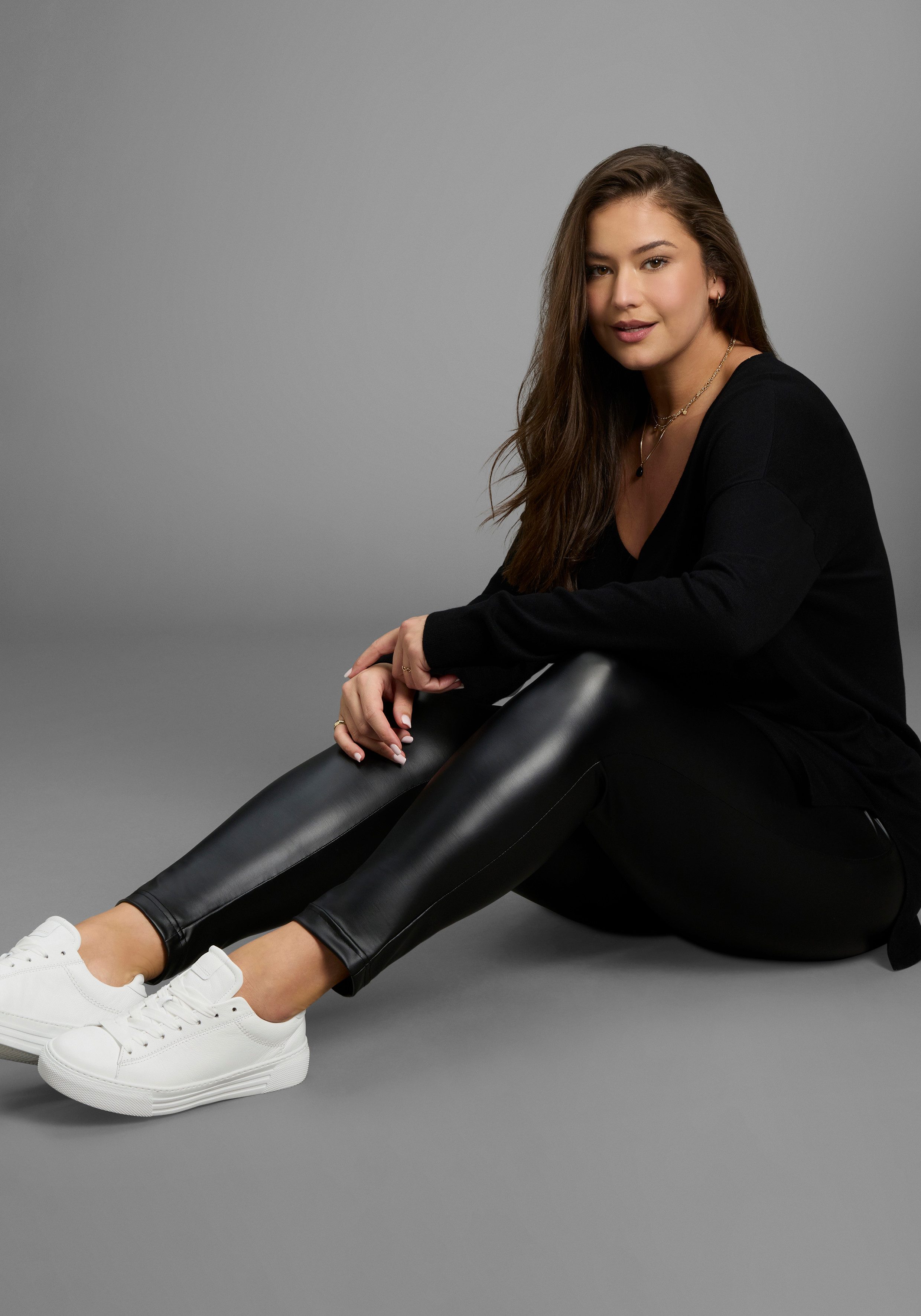 MUSTANG Imitatieleren broek