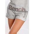 bench. relaxshorts met gestreepte band grijs