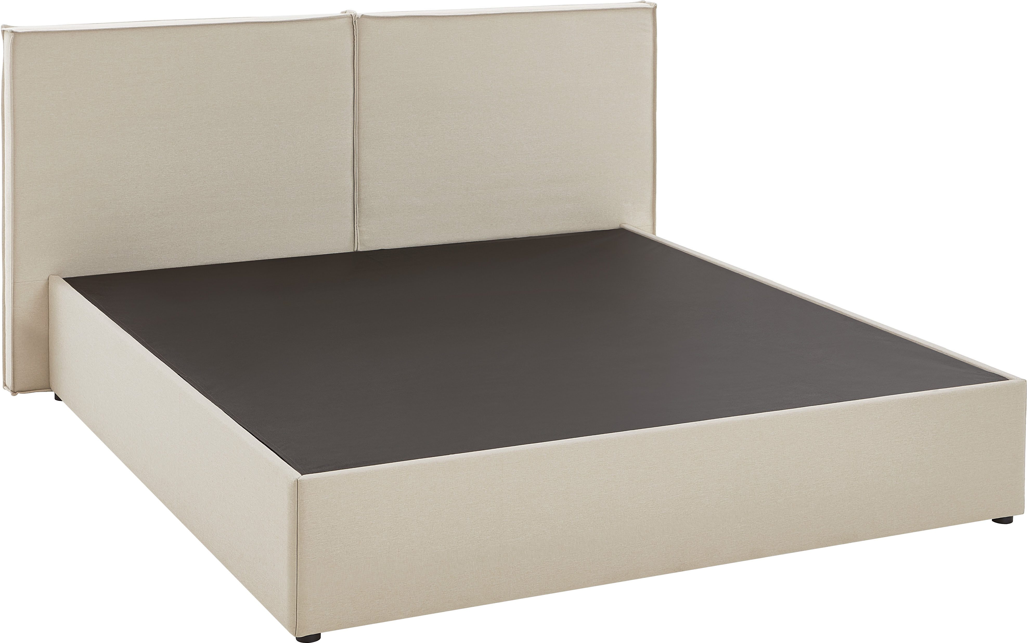 ATLANTIC home collection Boxspring NIKITA bodembedekkend bed, optioneel met matras en topper