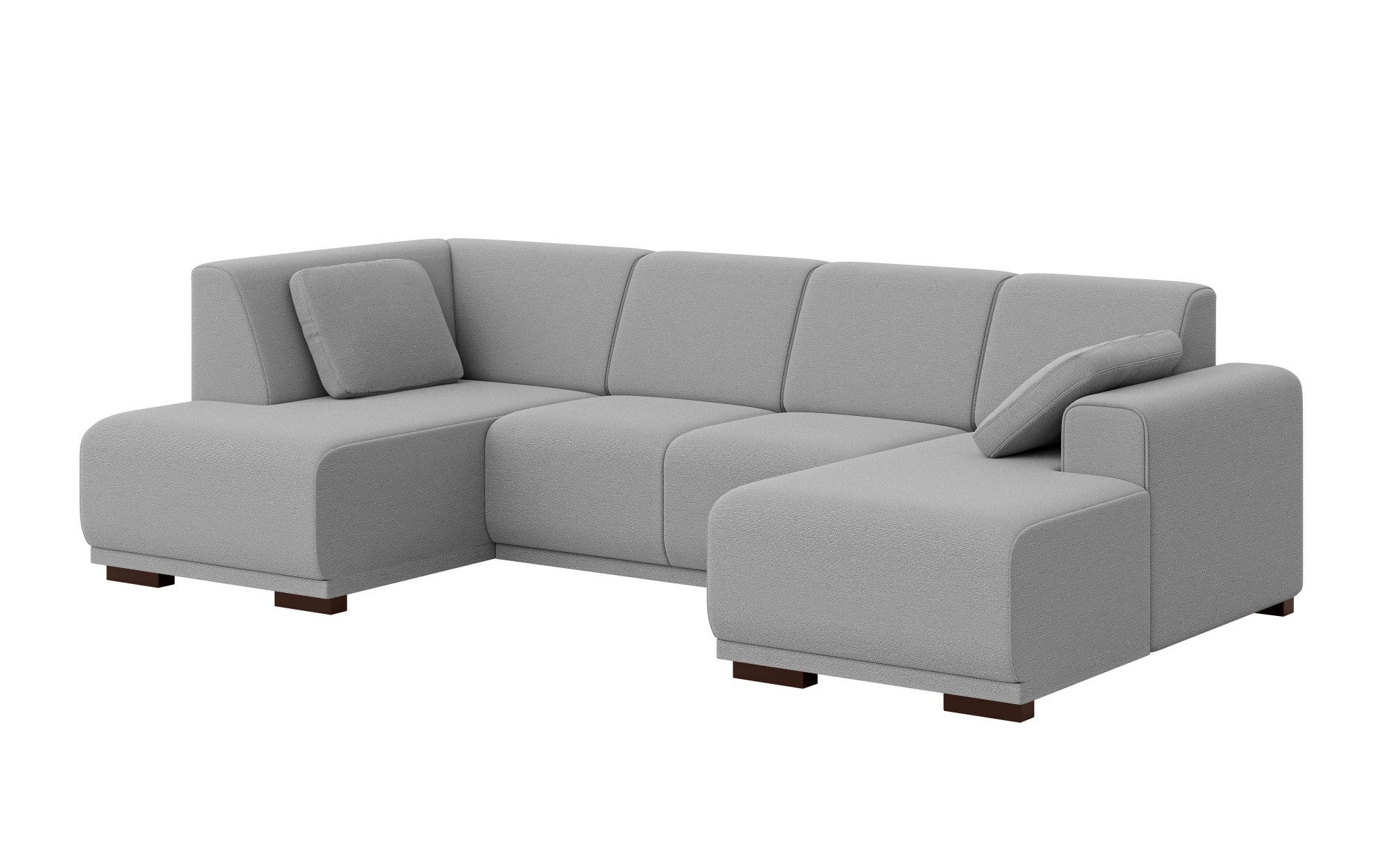 Home affaire Zithoek BORNHOLM U-vorm met chaise longue rechts/links, B/D/H: 300/162/85 cm U-vorm met golvende ondervering, chaise longue rechts of links bestelbaar