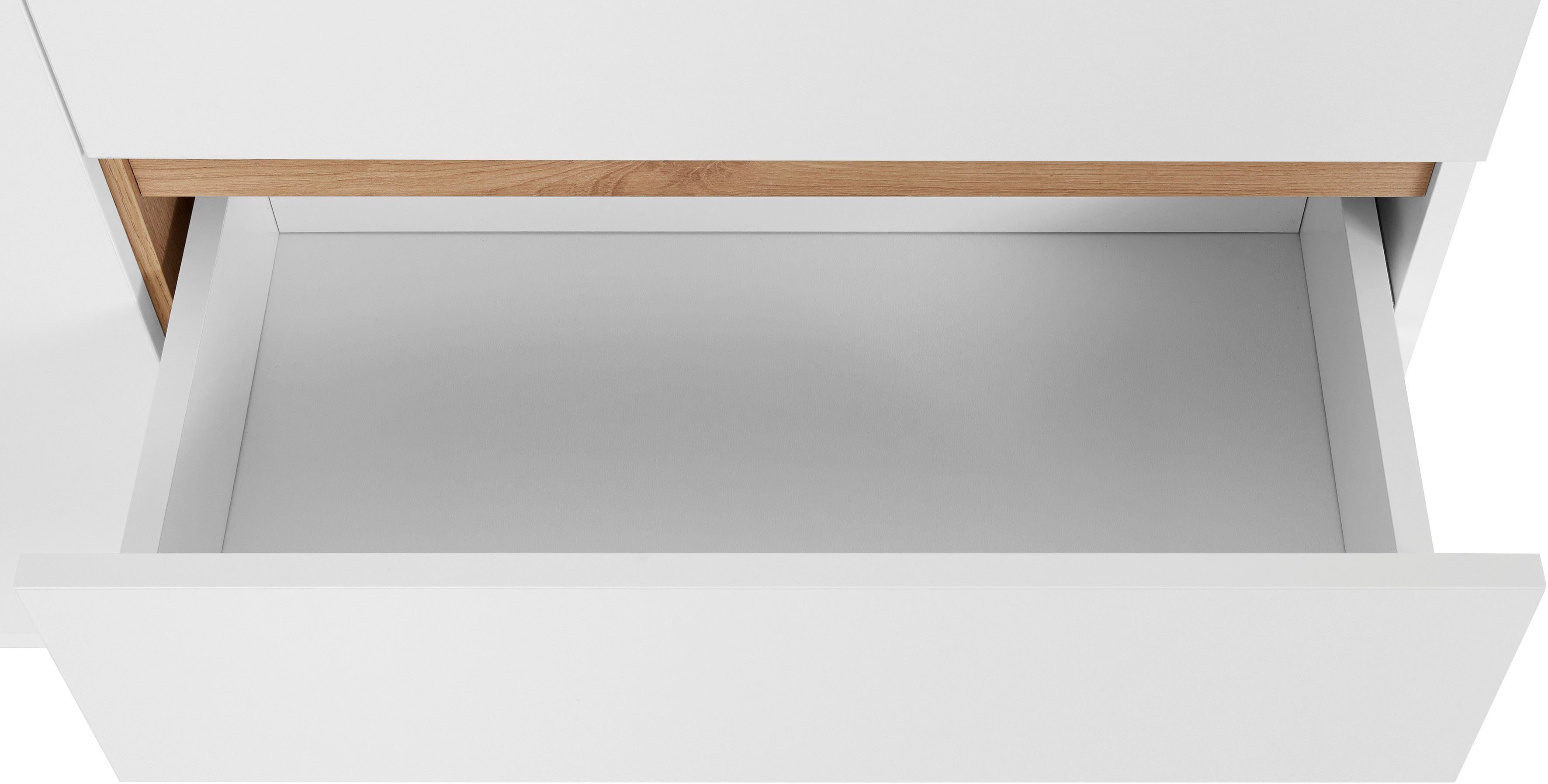 Homexperts Highboard Vicky , breedte 120 cm, hoogte 142 cm, in matwit