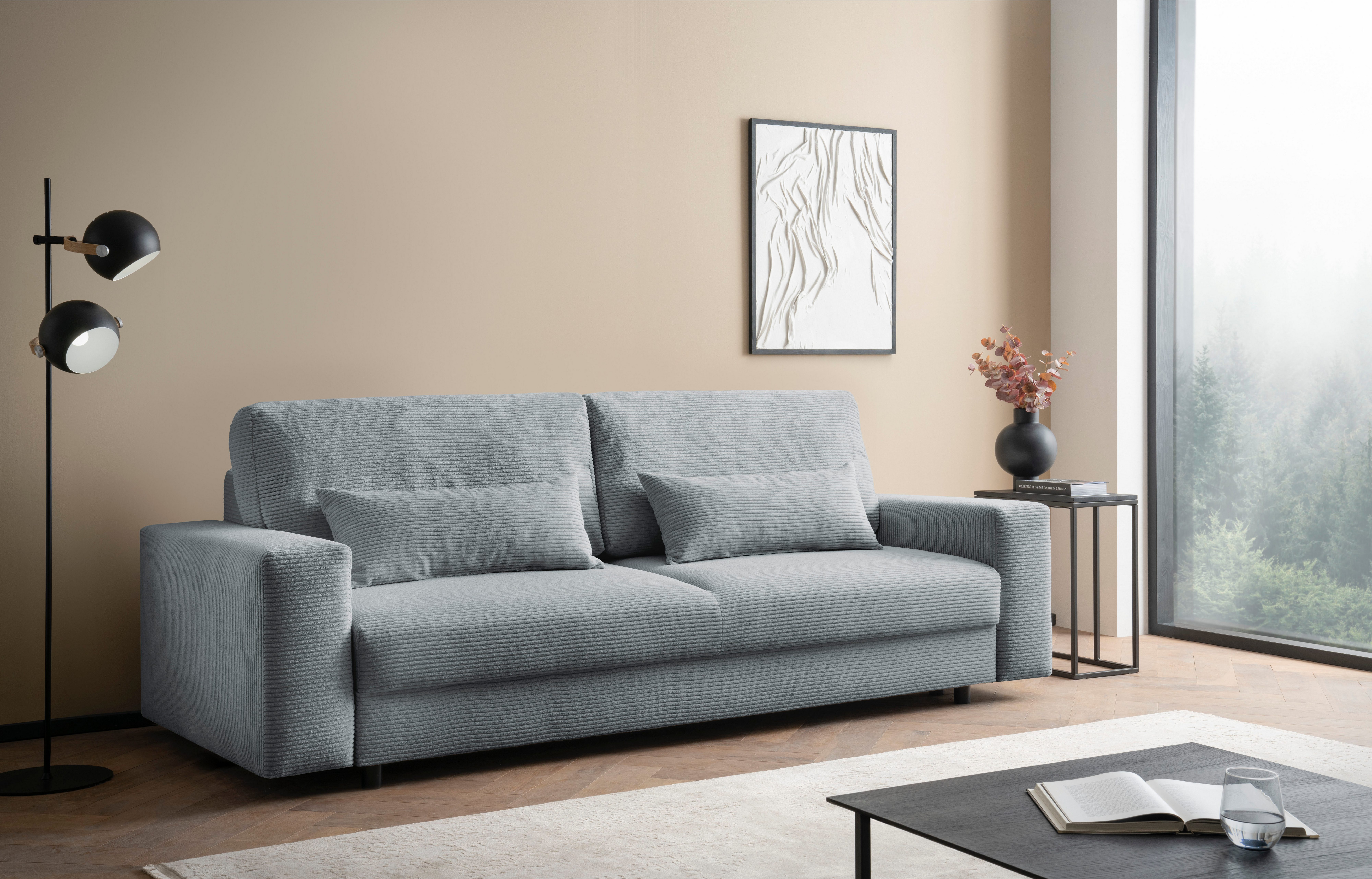 LeGer Home by Lena Gercke Slaapbank Imoga, kussen met slaapfunctie, 3-zits bank, bank met bedlade in moderne kleuren en stoffen, bedfunctie, ligoppervlak: 200x150 cm