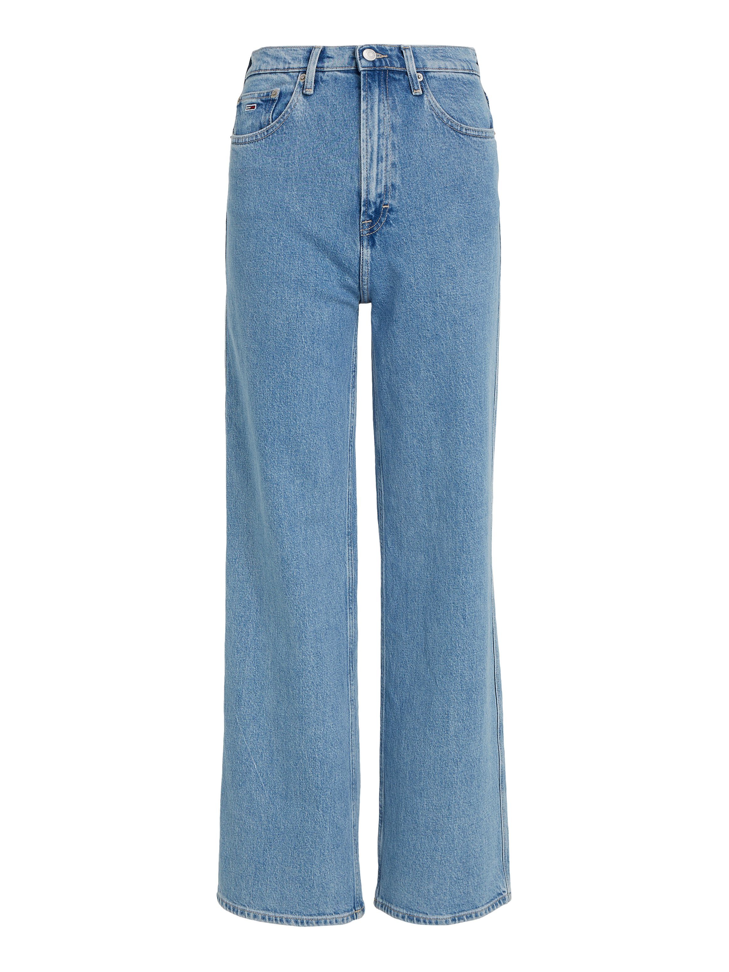TOMMY JEANS Wijde jeans CLAIRE HGH WD BH4116 met tommy jeans merklabel & badge