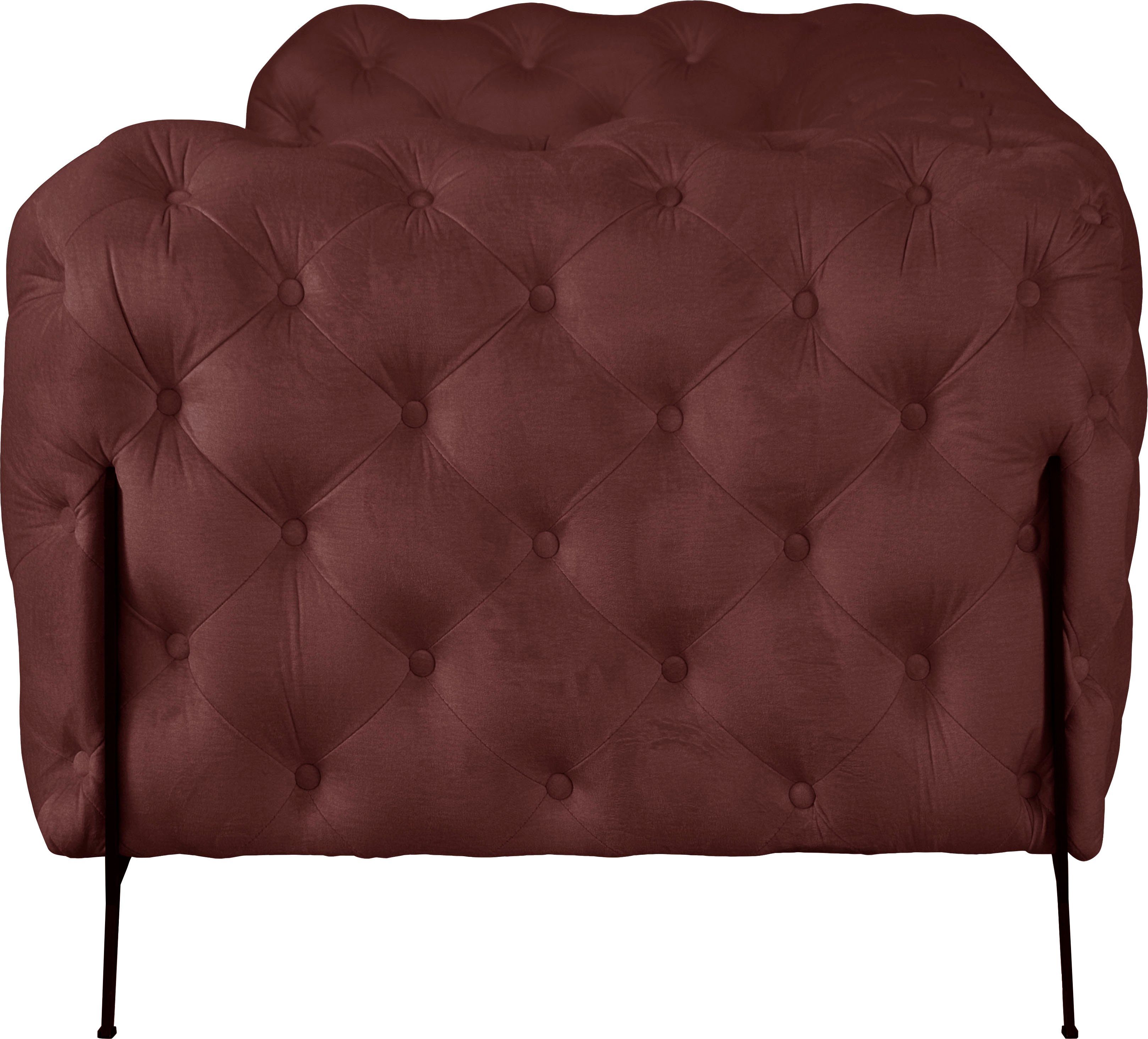 Leonique Chesterfield-bank Amaury luxueuze capitonnage, moderne chesterfield look, kleur van de poten ter keuze