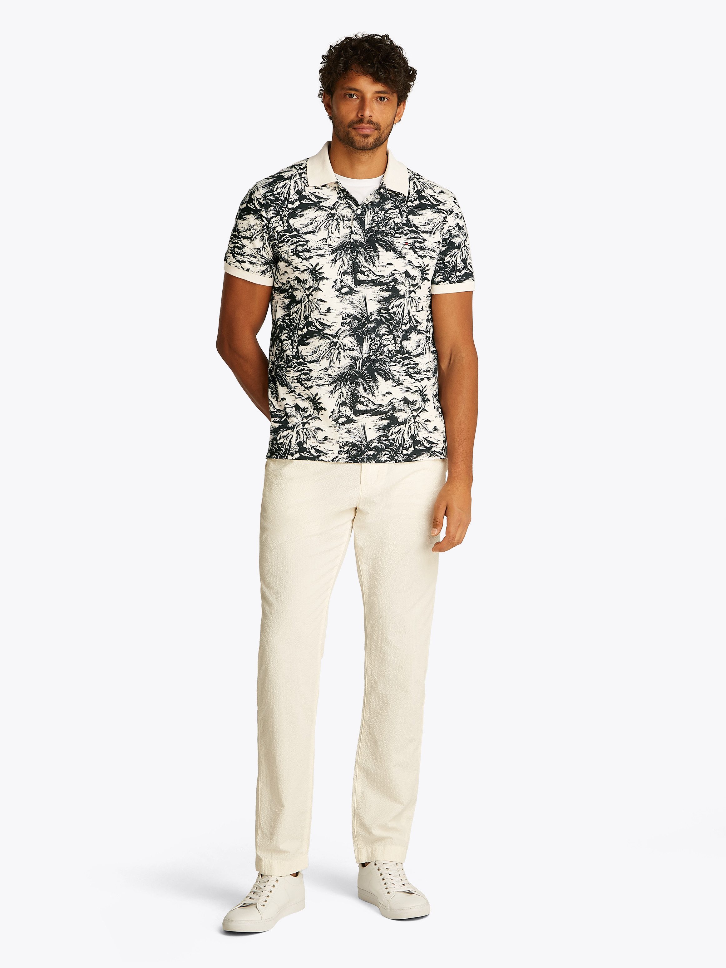Tommy Hilfiger Poloshirt ALL OVER PRINT LINEN REG POLO