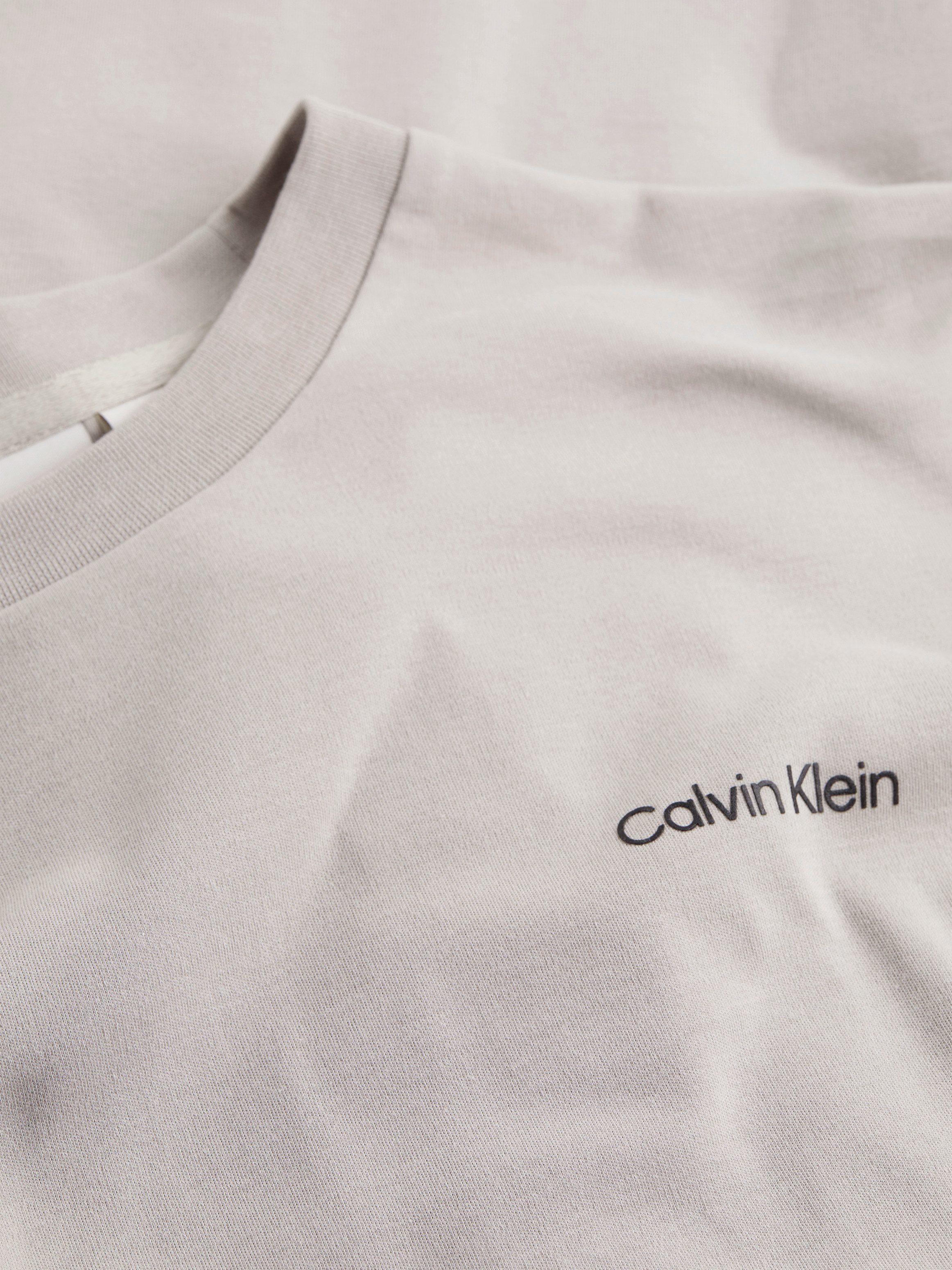 Calvin Klein T-shirt Micro Logo van dikke winterjersey, met logoprint