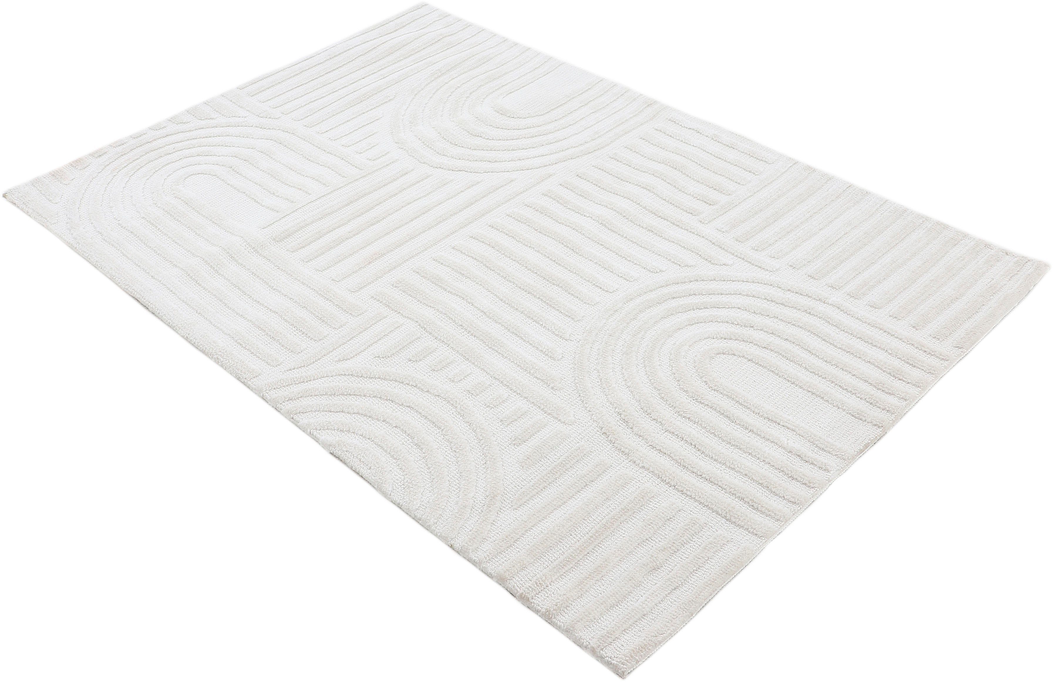 carpetfine Vloerkleed Holly 4 - Soft Touch Microvezel Tapijt Boho Scandi, zachte dichte getufte hoog-laag structuur, woonkamer