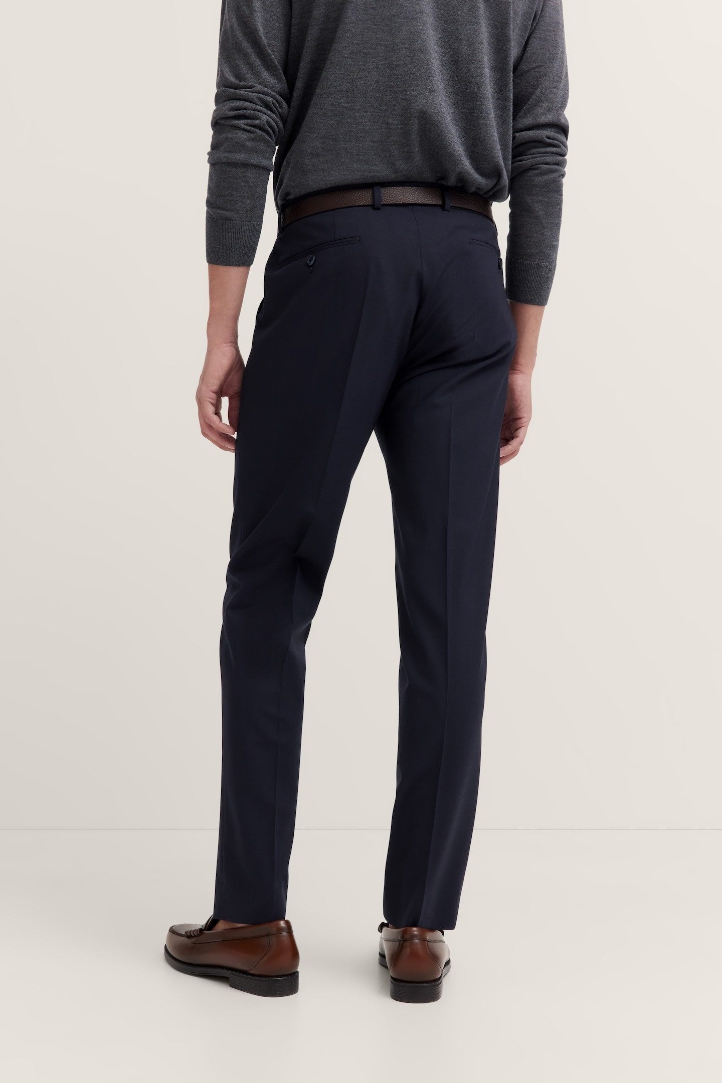 Bugatti Pantalon met persvouw en fijne structuur