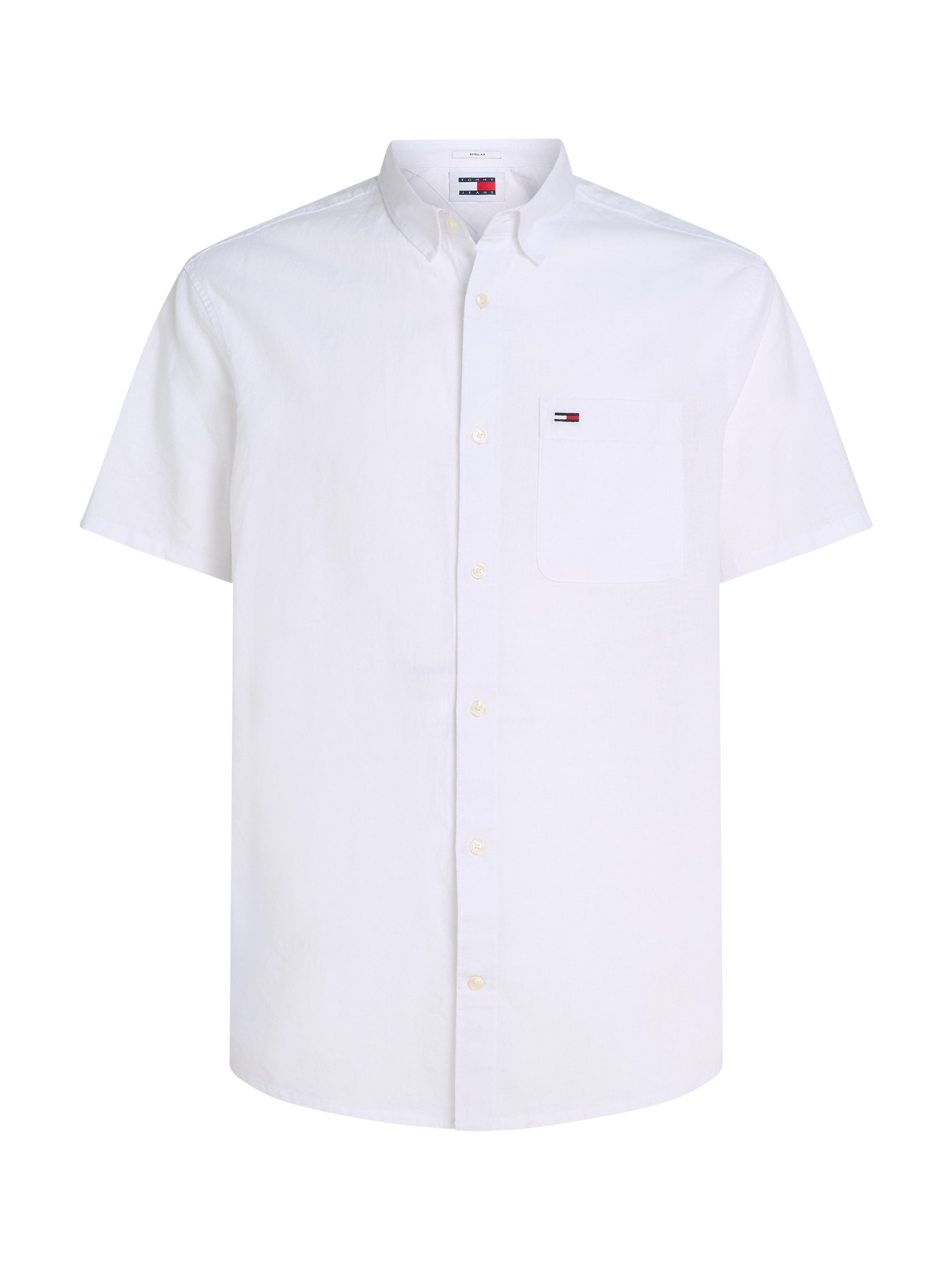 TOMMY JEANS Overhemd met korte mouwen TJM REG LINEN BLEND SS SHIRT