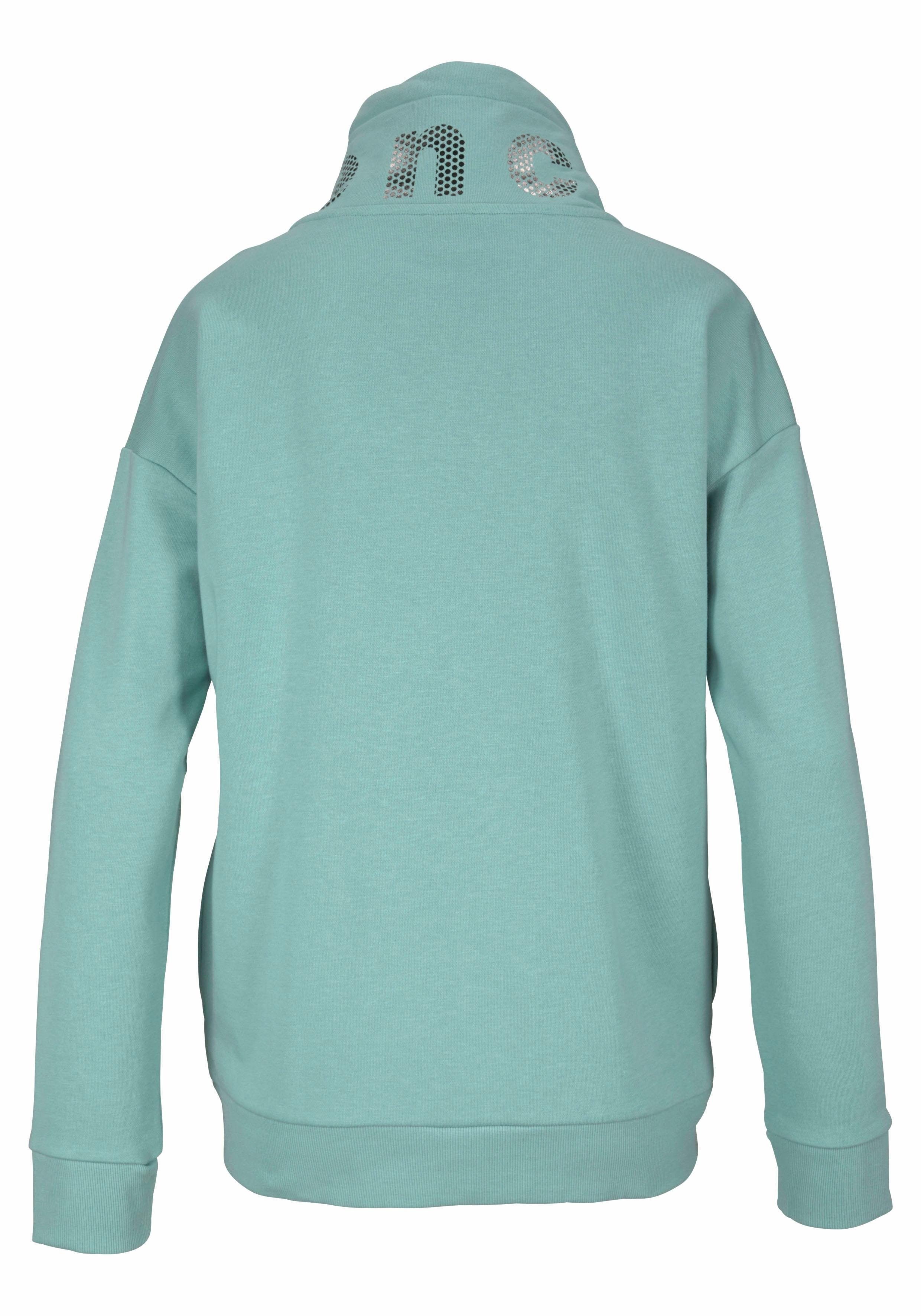 Bench. Sweatvest met glansprint op de staande kraag, loungepak