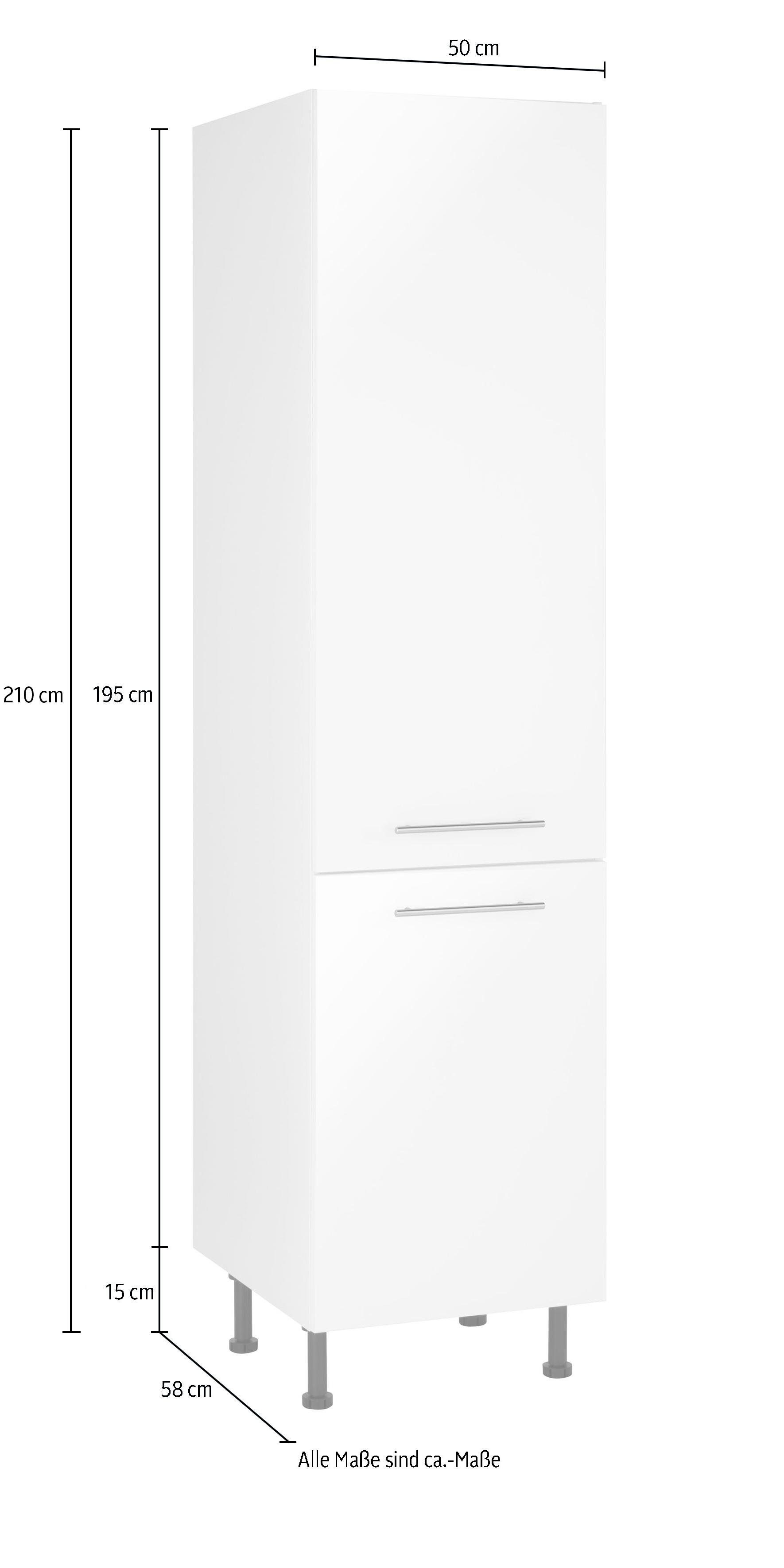 wiho Küchen Smalle kast Ela 50 cm breed, in hoogte verstelbare poten