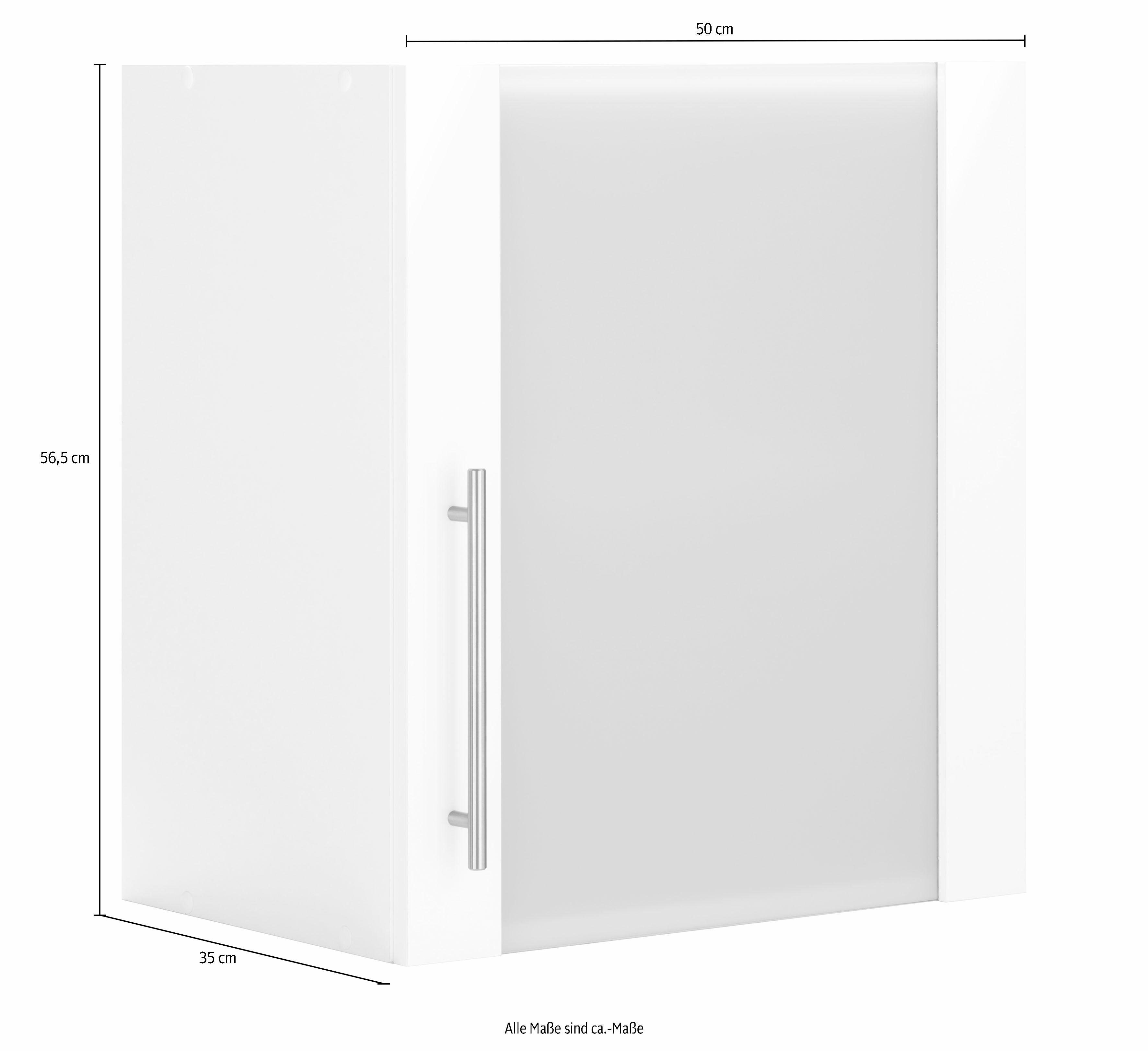 wiho Küchen Hangend kastje met glasdeur Ela Breedte 50 cm