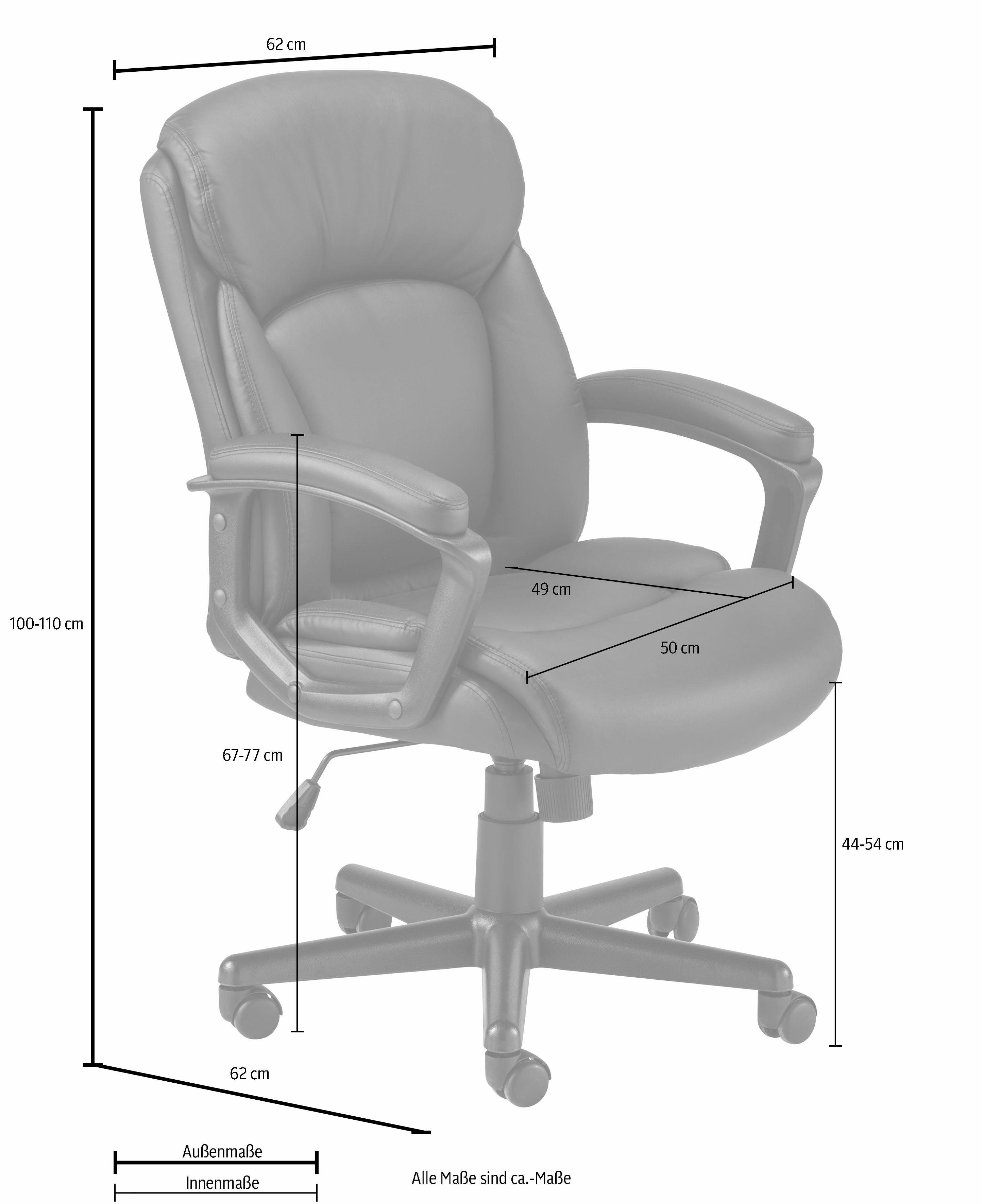 INOSIGN Bureaustoel Julia, Directeursstoel, comfortabele bekleding, veel ergonomische functies