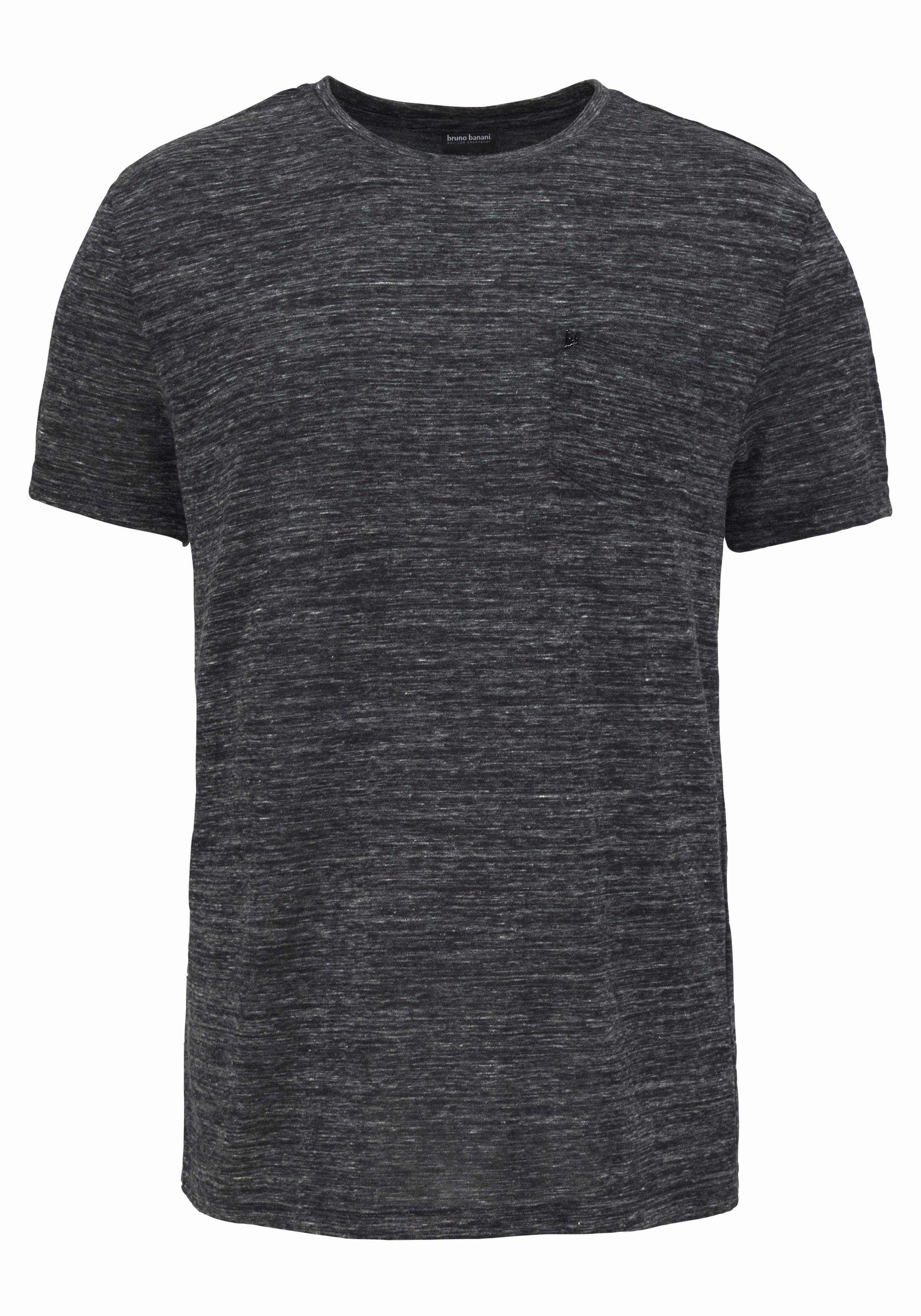 Bruno Banani T-shirt Korte mouwen, slim fit, effen, ronde hals