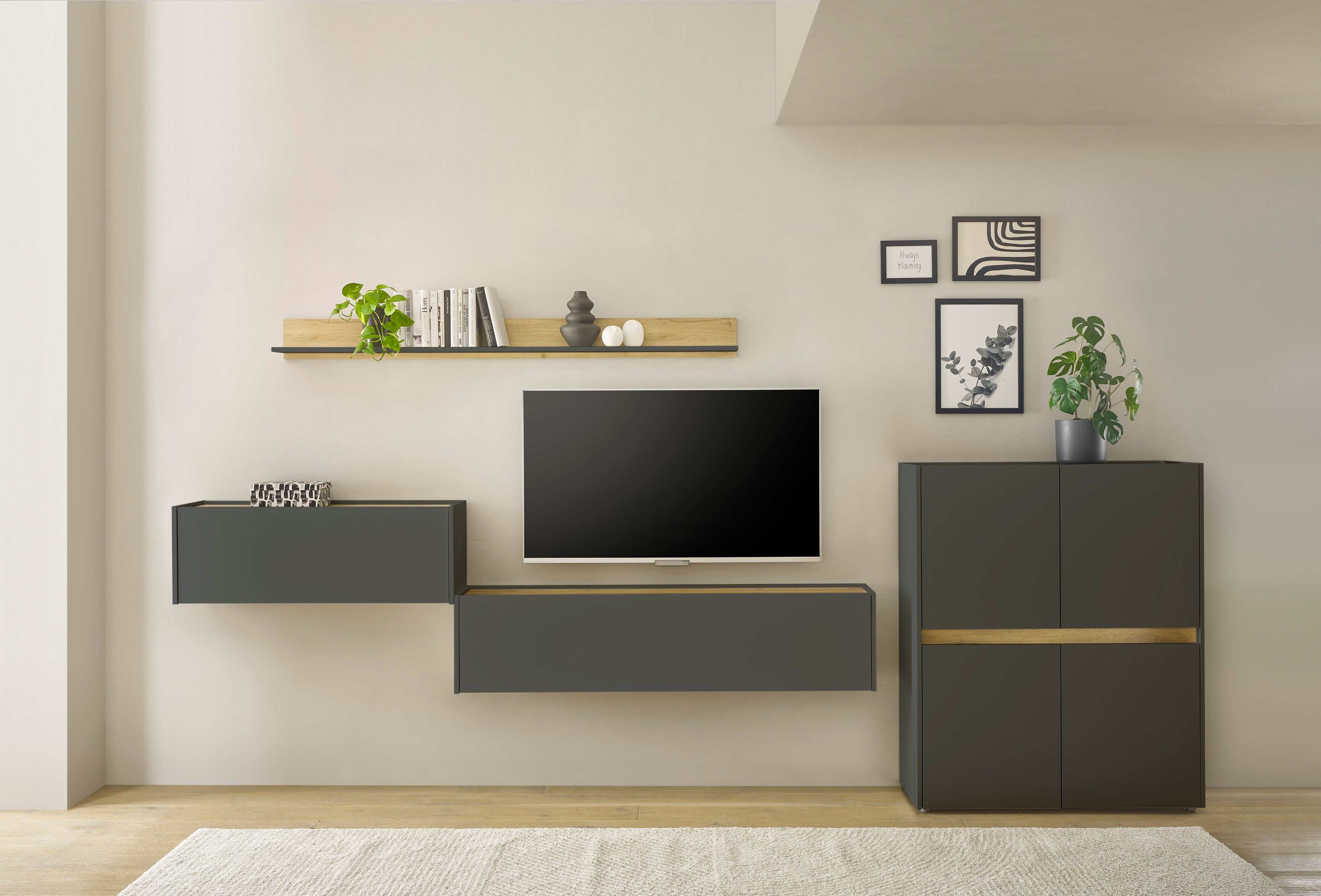 INOSIGN Set kantoormeubelen City/Giron Vaste secretaire, Home office thuiskantoor (set, 4-delig) kantoorsets grijs