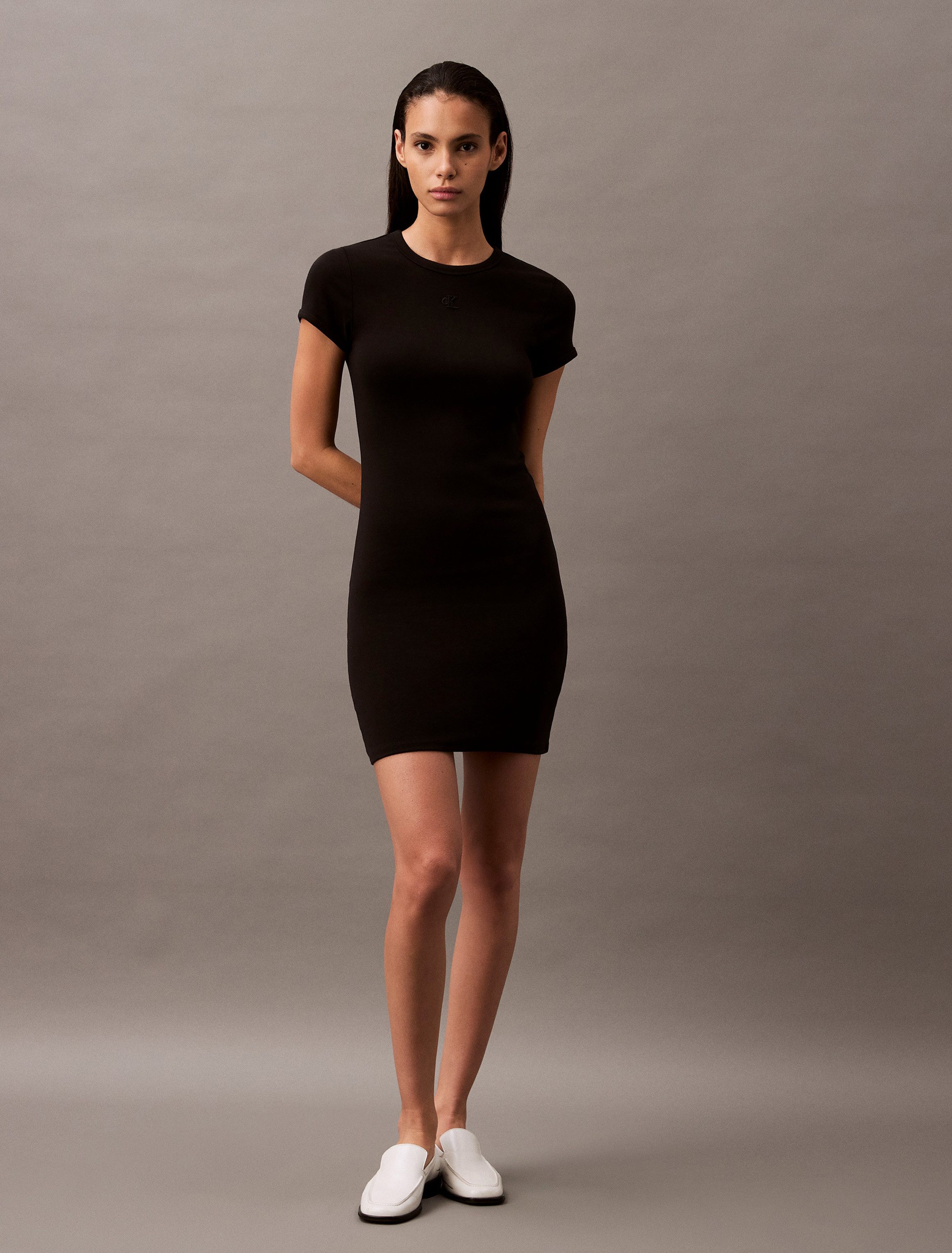 Calvin Klein Jerseyjurk SS CTN CNTR 1X1 RB S