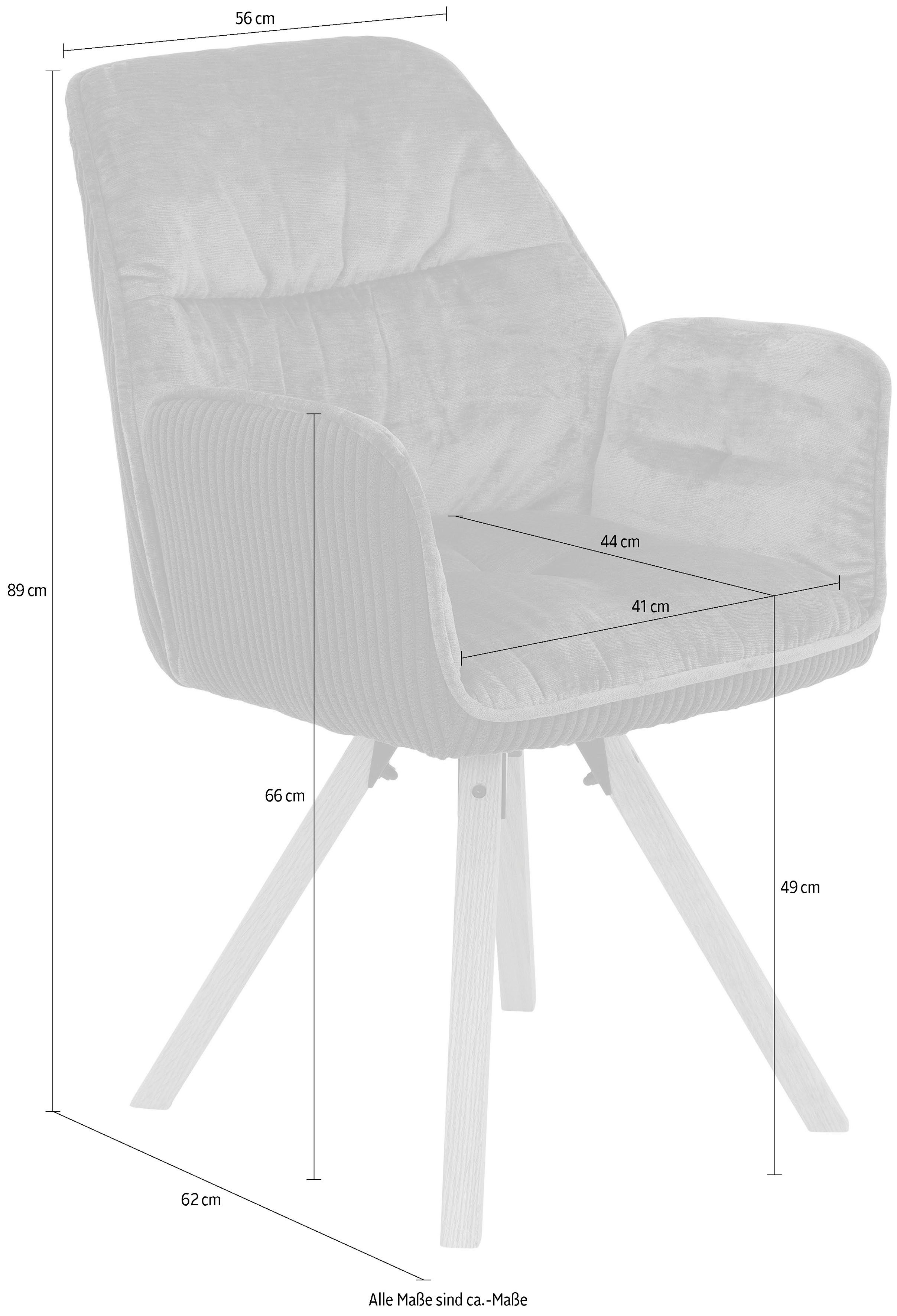 HELA Eetkamerstoel AMIRA draaibaar Auto-return 270° (set, 2 stuks)