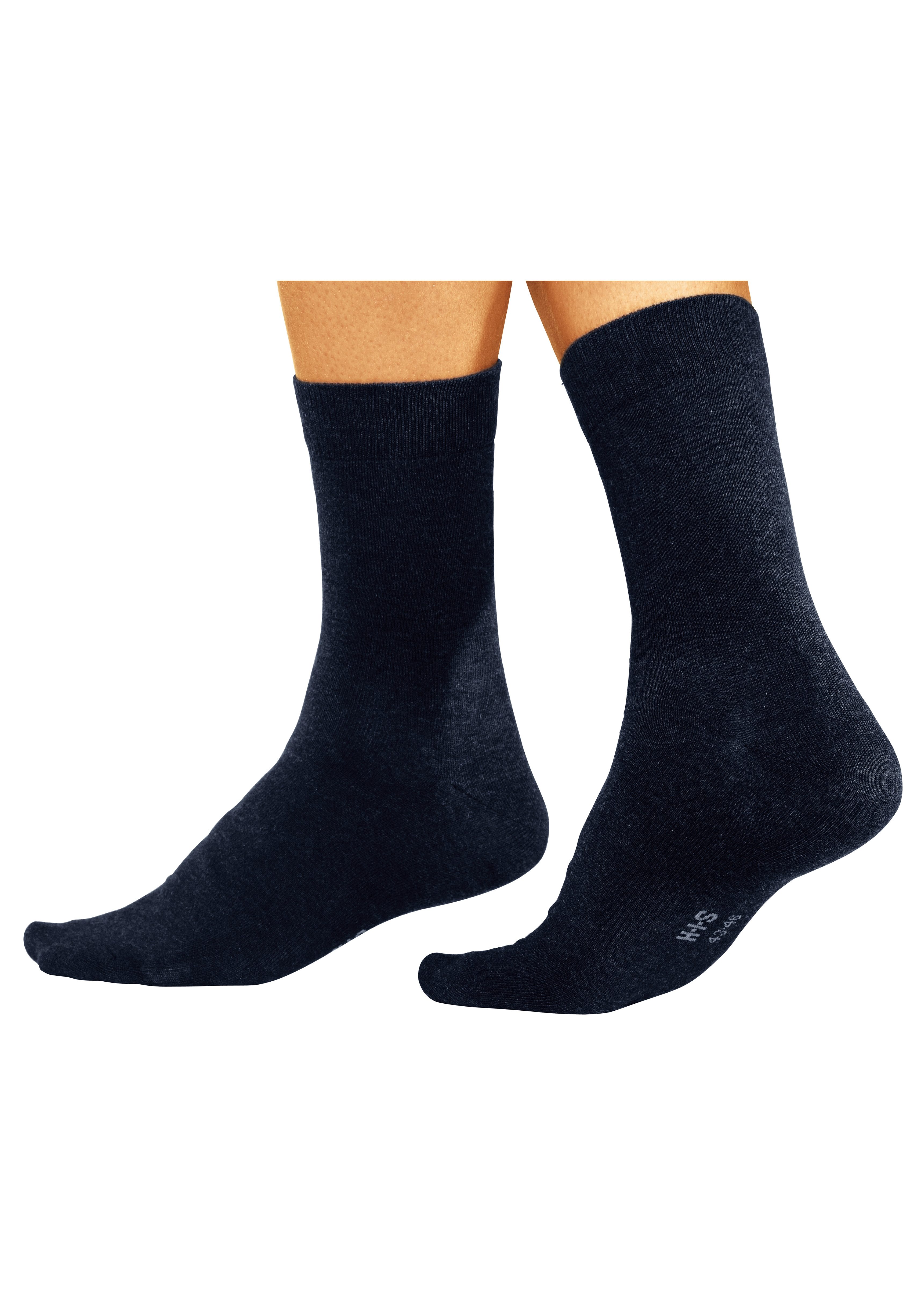 H.I.S Basic sokken met een hoog katoengehalte (set, 4 paar)