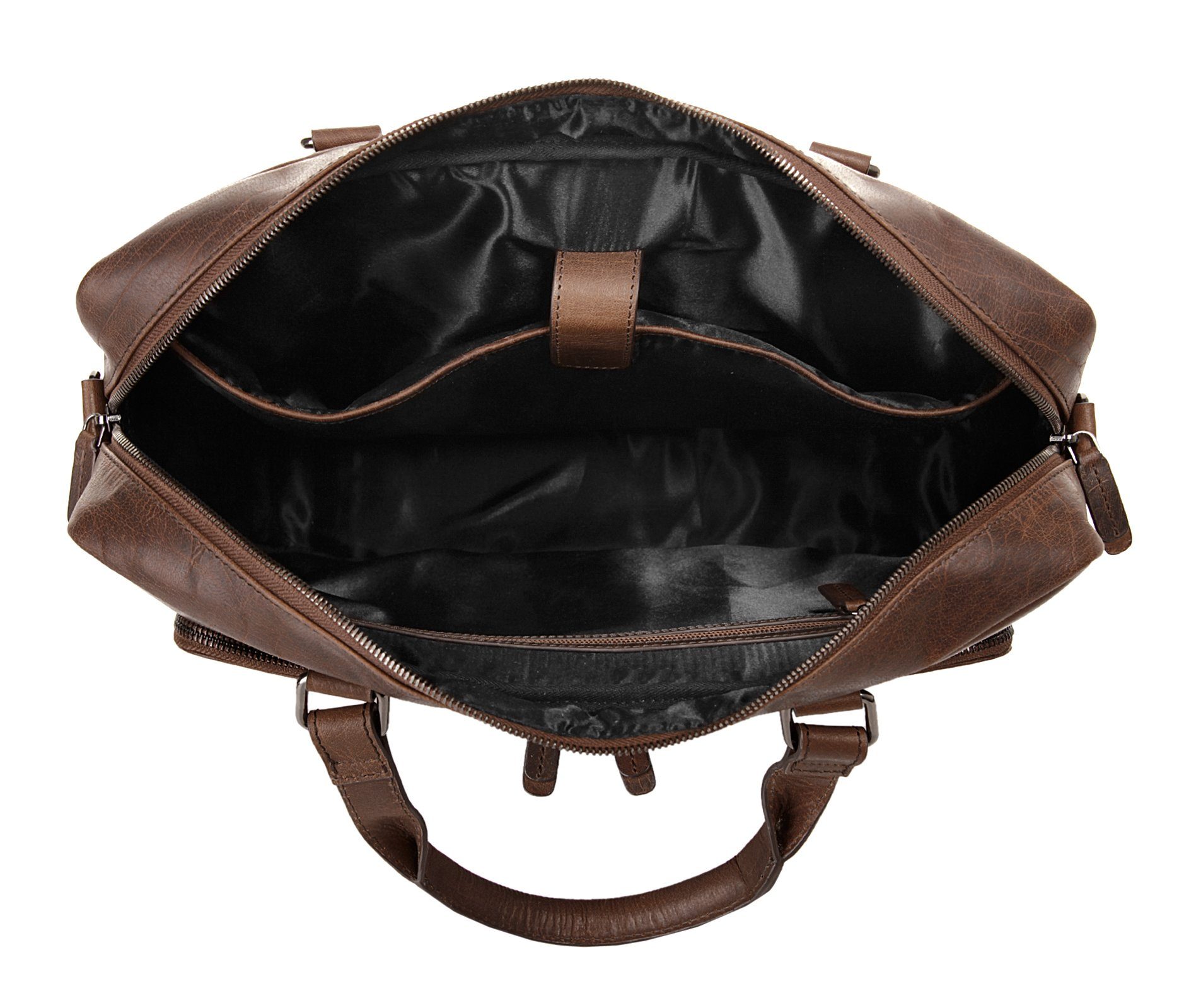 X-Zone Laptoptas echt leder