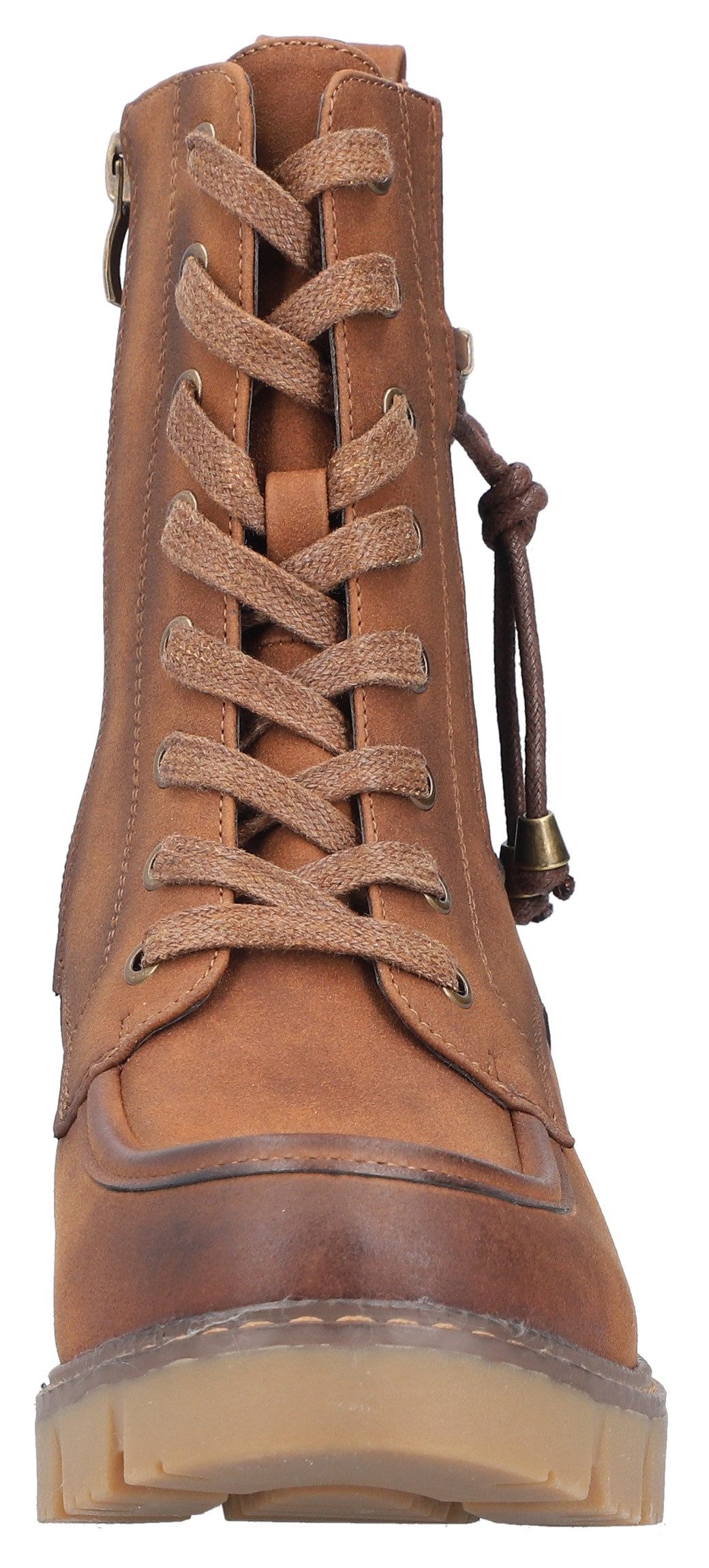 Rieker Winterlaarsjes lace-up boots, ankle boots, block heel, with zipper