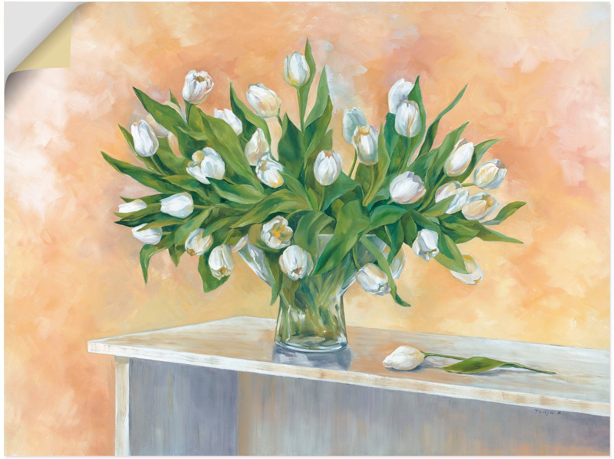 Artland Artprint Witte tulpen in vele afmetingen & productsoorten artprint van aluminium-artprint vo