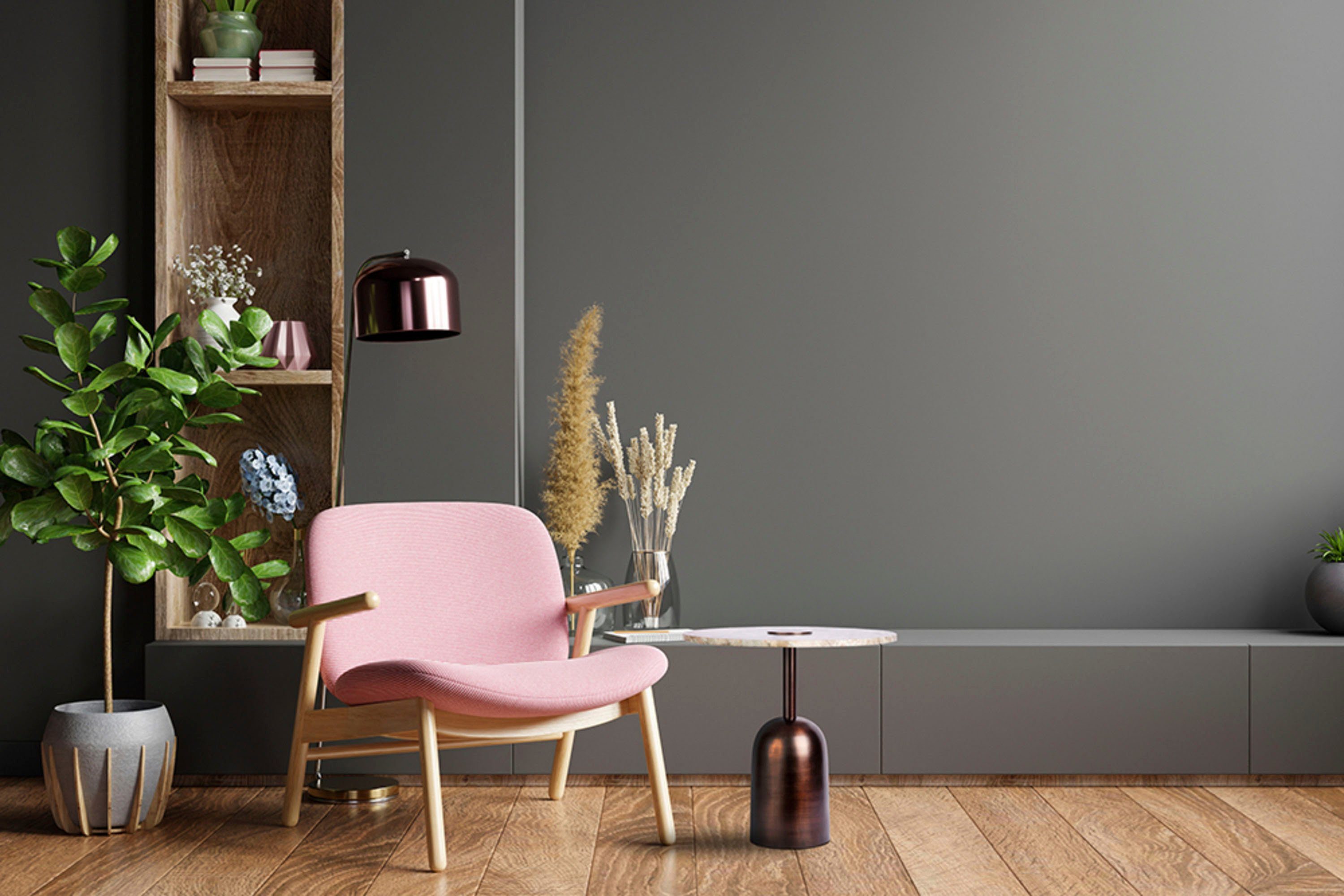 Kayoom Bijzettafel Harriet, luxe tafelblad van 100% marmer Tafelblad van marmer, stabiel frame van ijzer (1 stuk) bijzettafels bruin