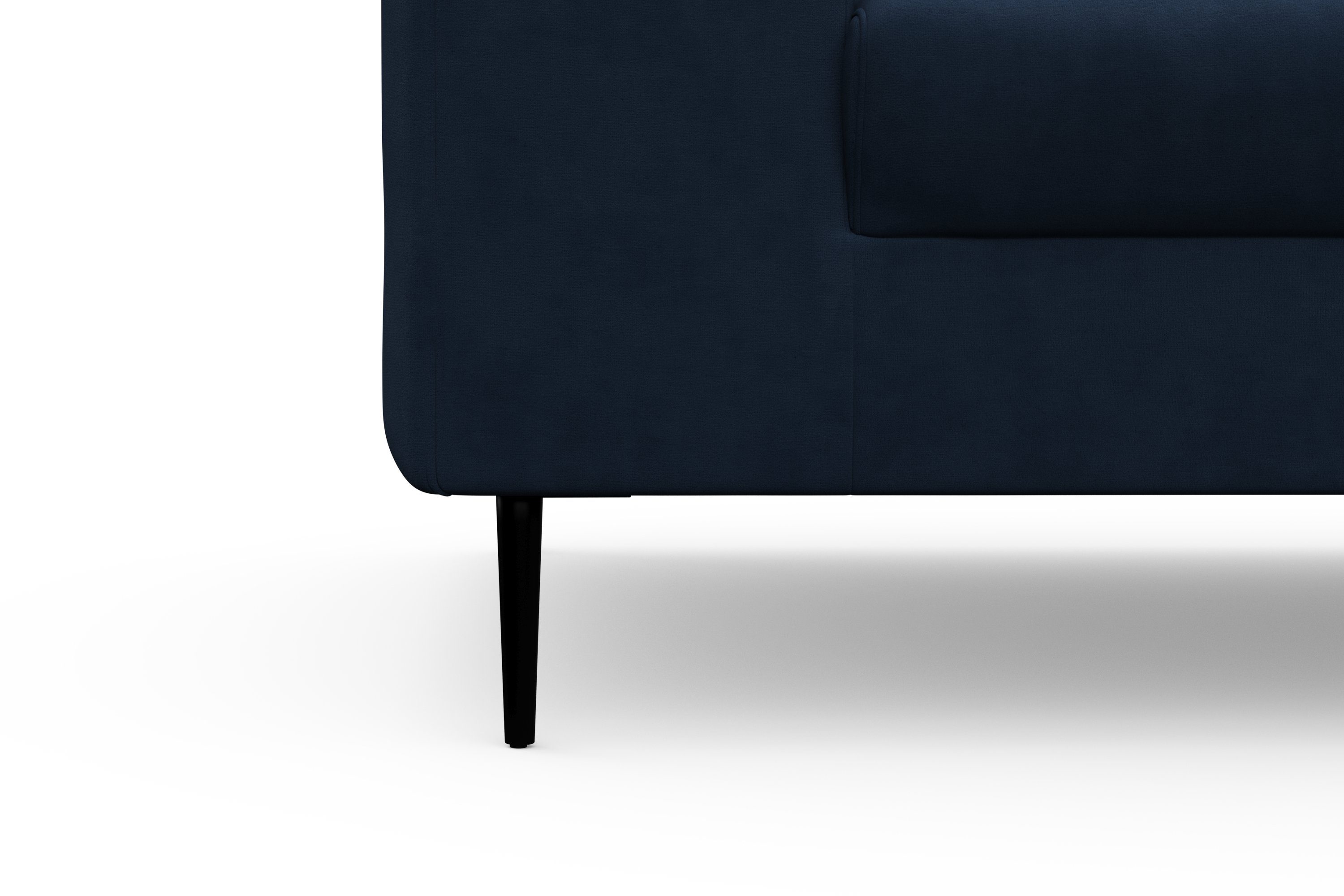 DOMO collection Hoekbank Modica compact en elegant, breedte 244, L-vorm moderne uitstraling met extra brede chaise longue, ook in corduroy
