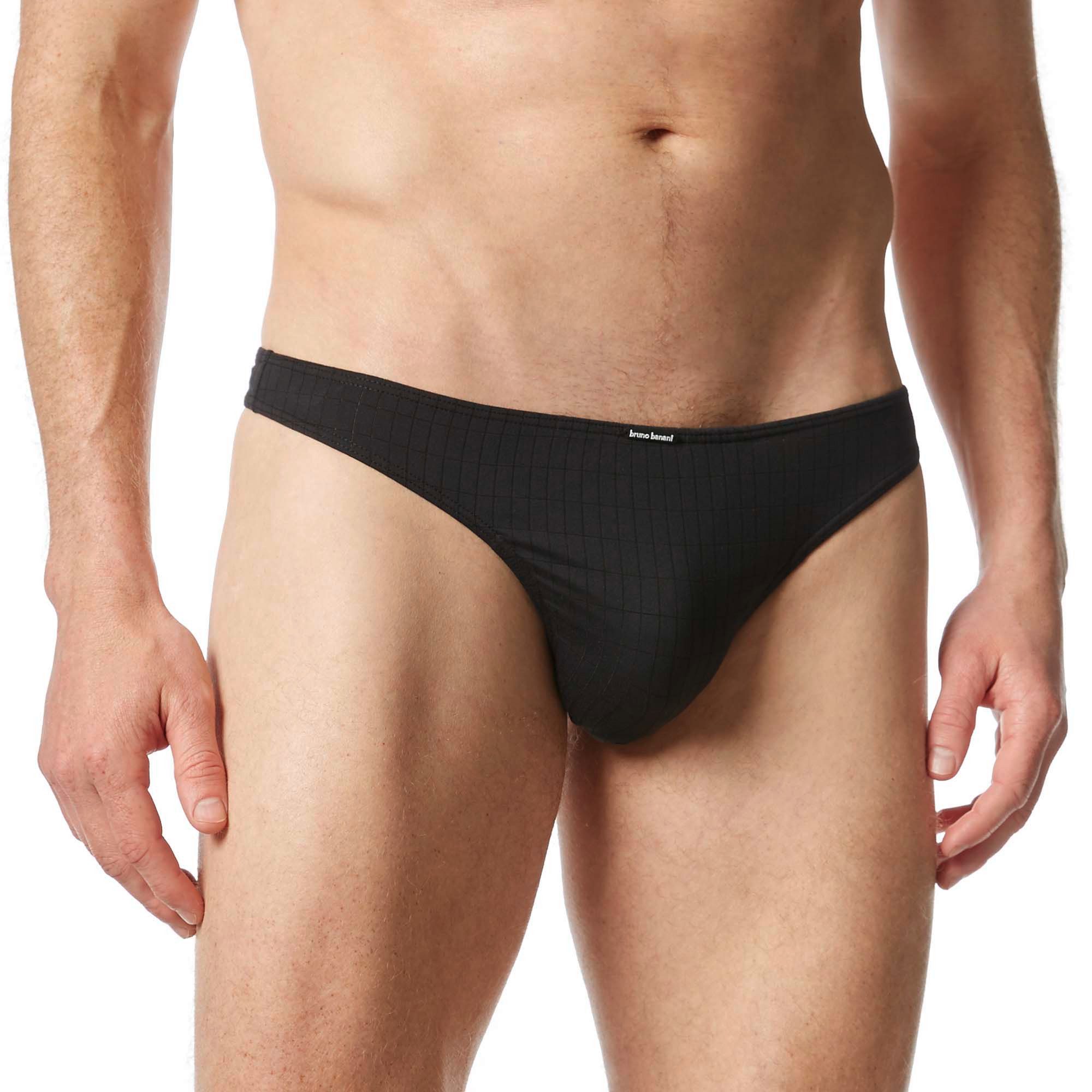 Bruno Banani String CHECK LINE 2.0 STRING heren strings maat 5 (M) zwart