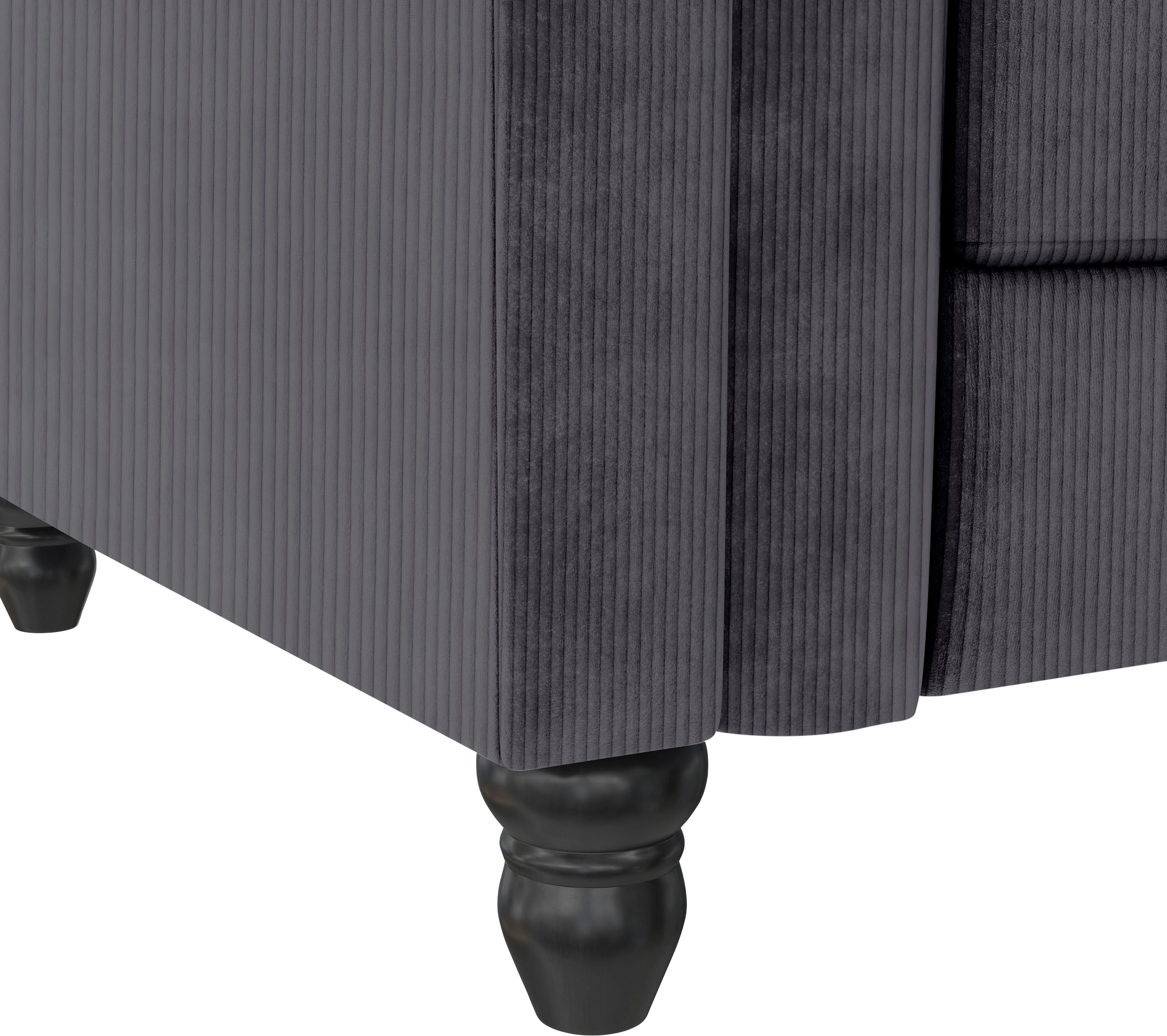 Dorel Home Hoekbank Felix II, L-model, bedbank 241cm (ligoppervlak 108x195 cm),