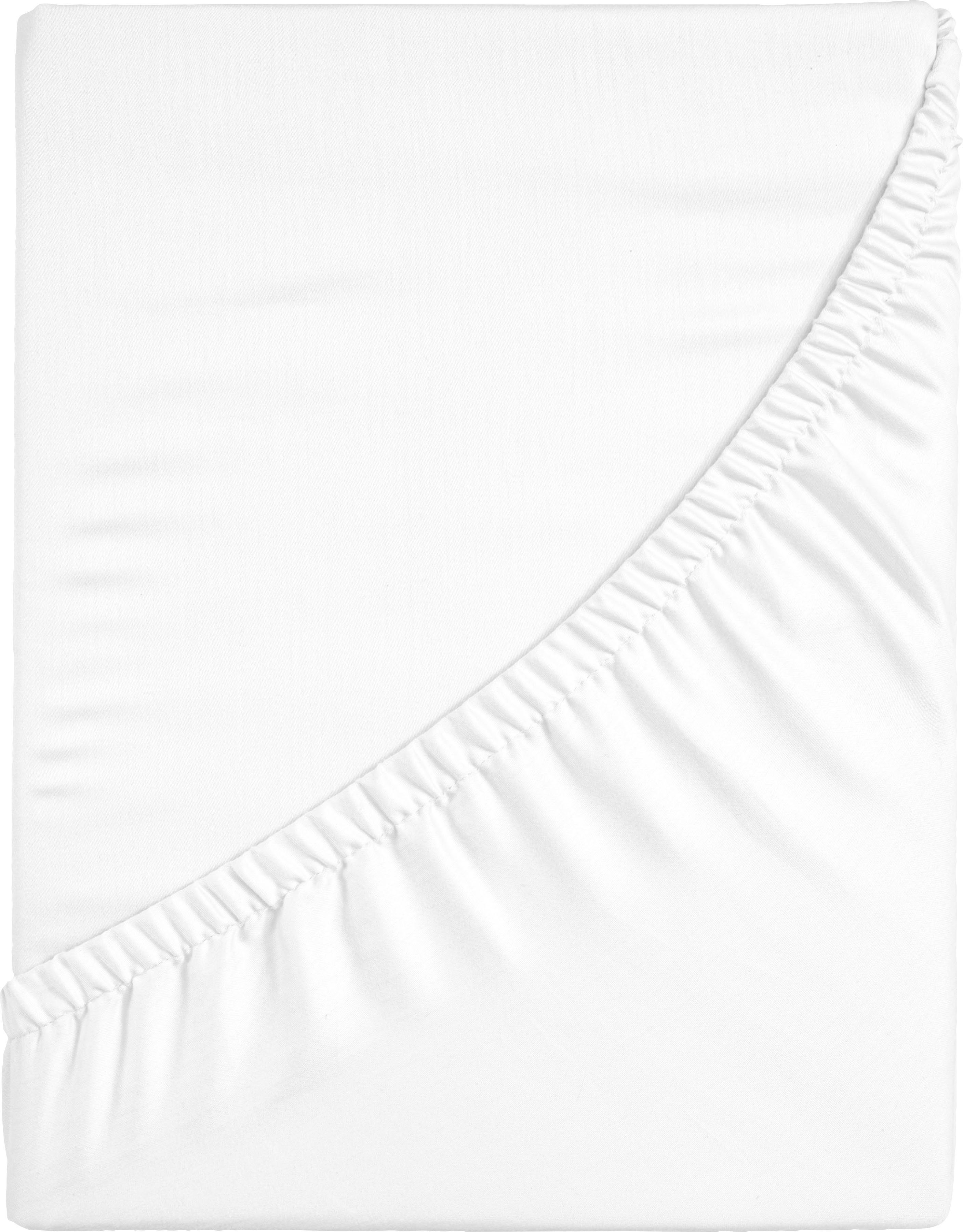 CASATEX Hoeslaken Jersey/elastaan (1 stuk) hoeslakens maat 90-100 cm x 200-220 cm wit