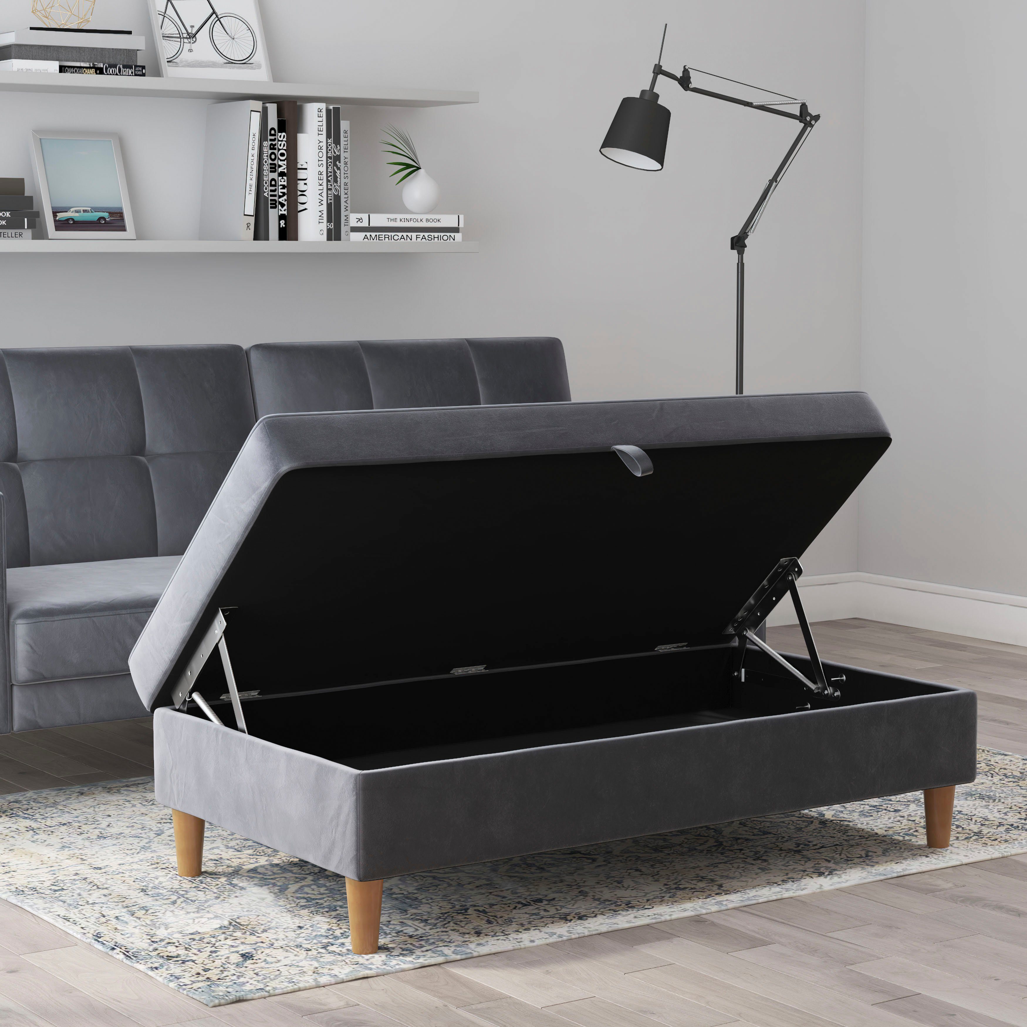 Dorel Home Hocker met bergruimte Lilly met bergruimte, vrij in ruimte plaatsbaar, zithoogte 43 cm (1 stuk)