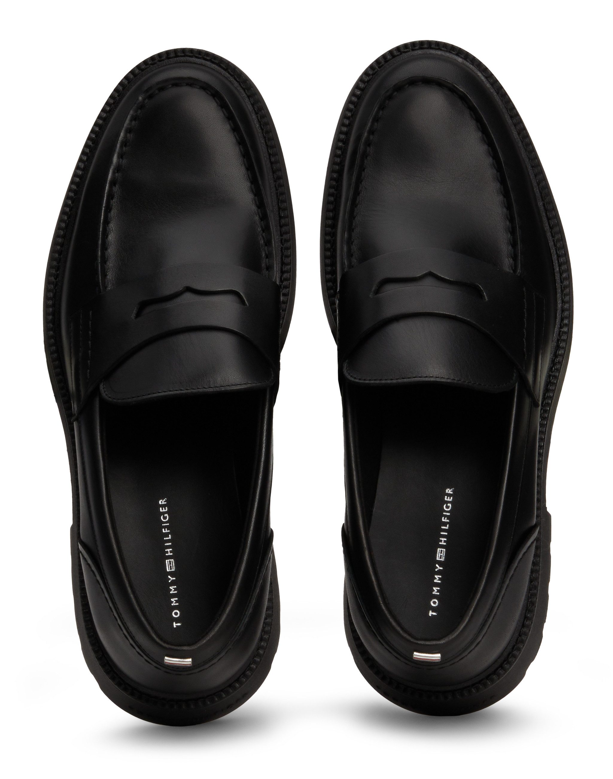 Tommy Hilfiger Instappers LIGHT HILFIGER LEATHER LOAFER , businessmode, instapschoen, lage schoen in mocassin-look