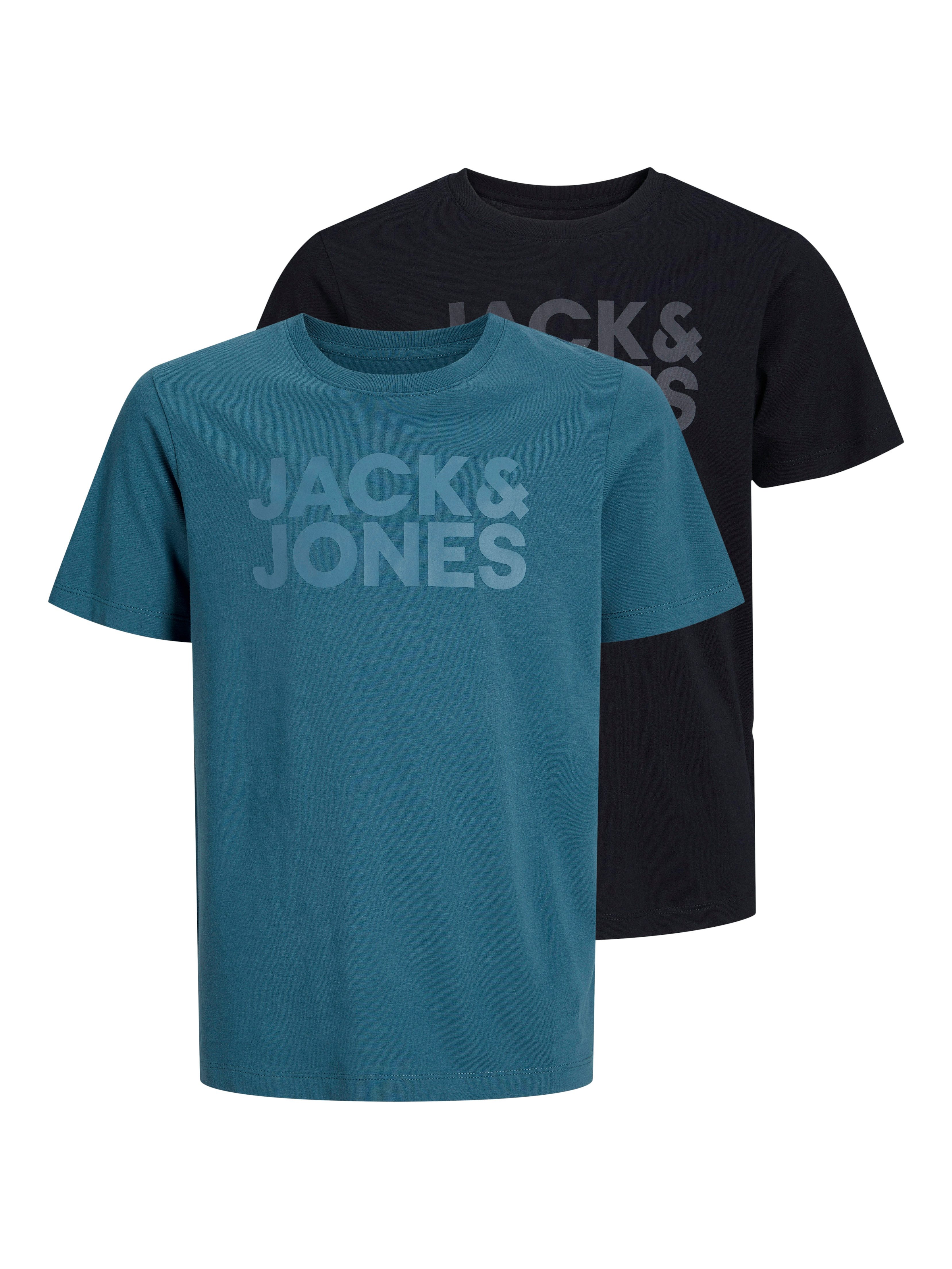 Jack & Jones Junior Shirt met ronde hals JJECORP LOGO TEE SS O-NECK 2PK MP JNR (set, 2-delig)